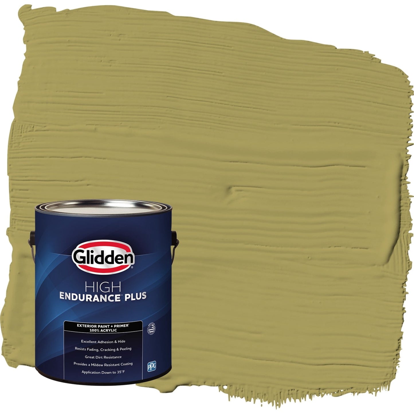 Glidden HEP Loveliest Leaves / Green Satin Exterior Paint with Primer, 1 Gallon