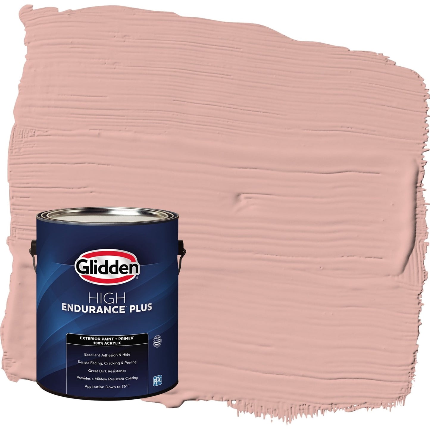 Glidden HEP Mesa Pink / Orange Satin Exterior Paint with Primer, 1 Gallon