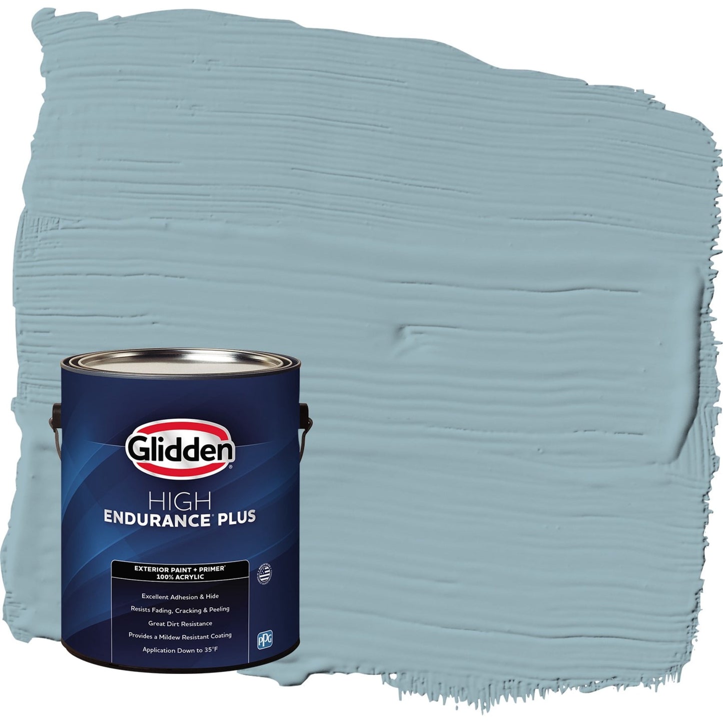 Glidden HEP Mountain Stream / Blue Semi-Gloss Exterior Paint with Primer, 1 Gallon