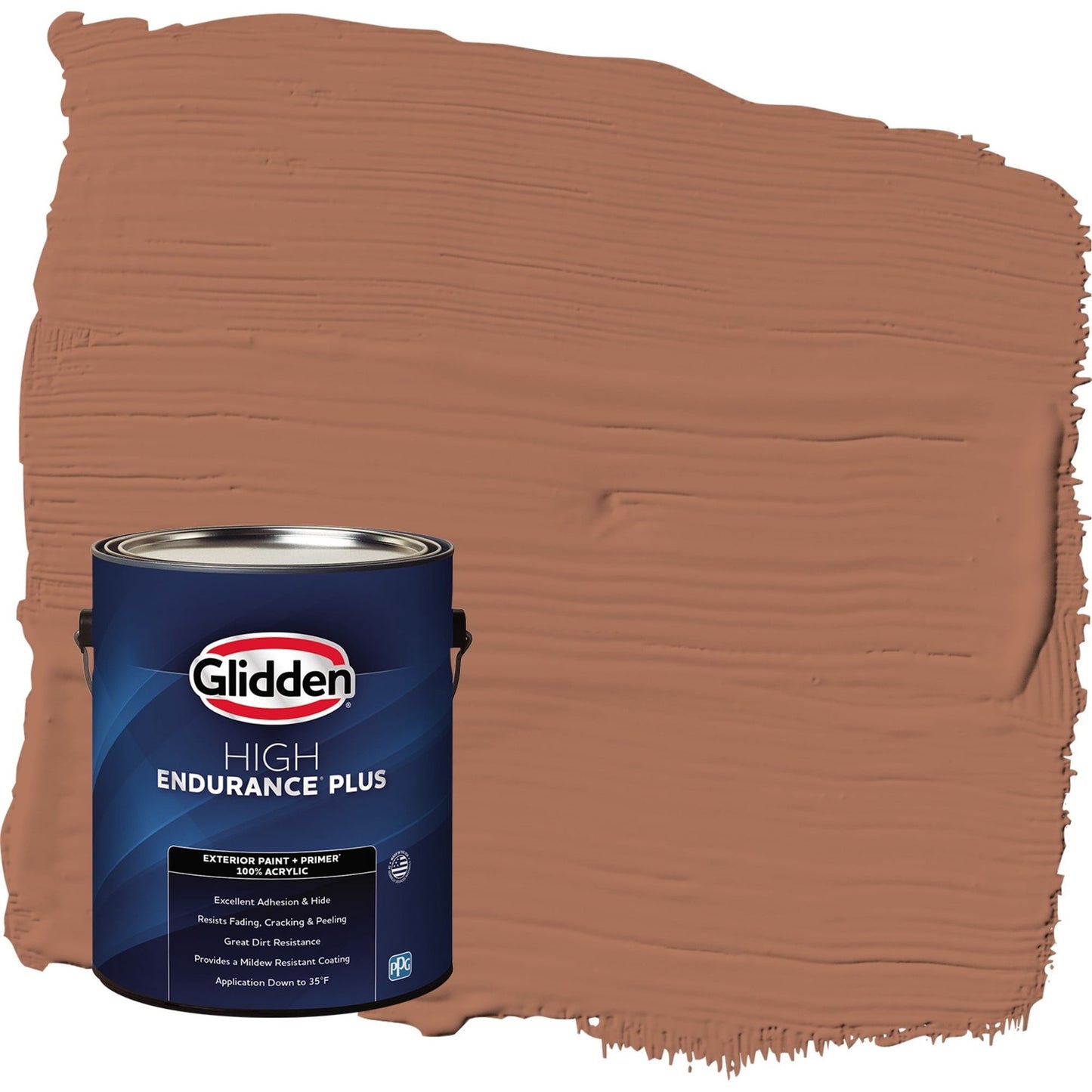 Glidden HEP Nutmeg / Brown Semi-Gloss Exterior Paint with Primer, 1 Gallon