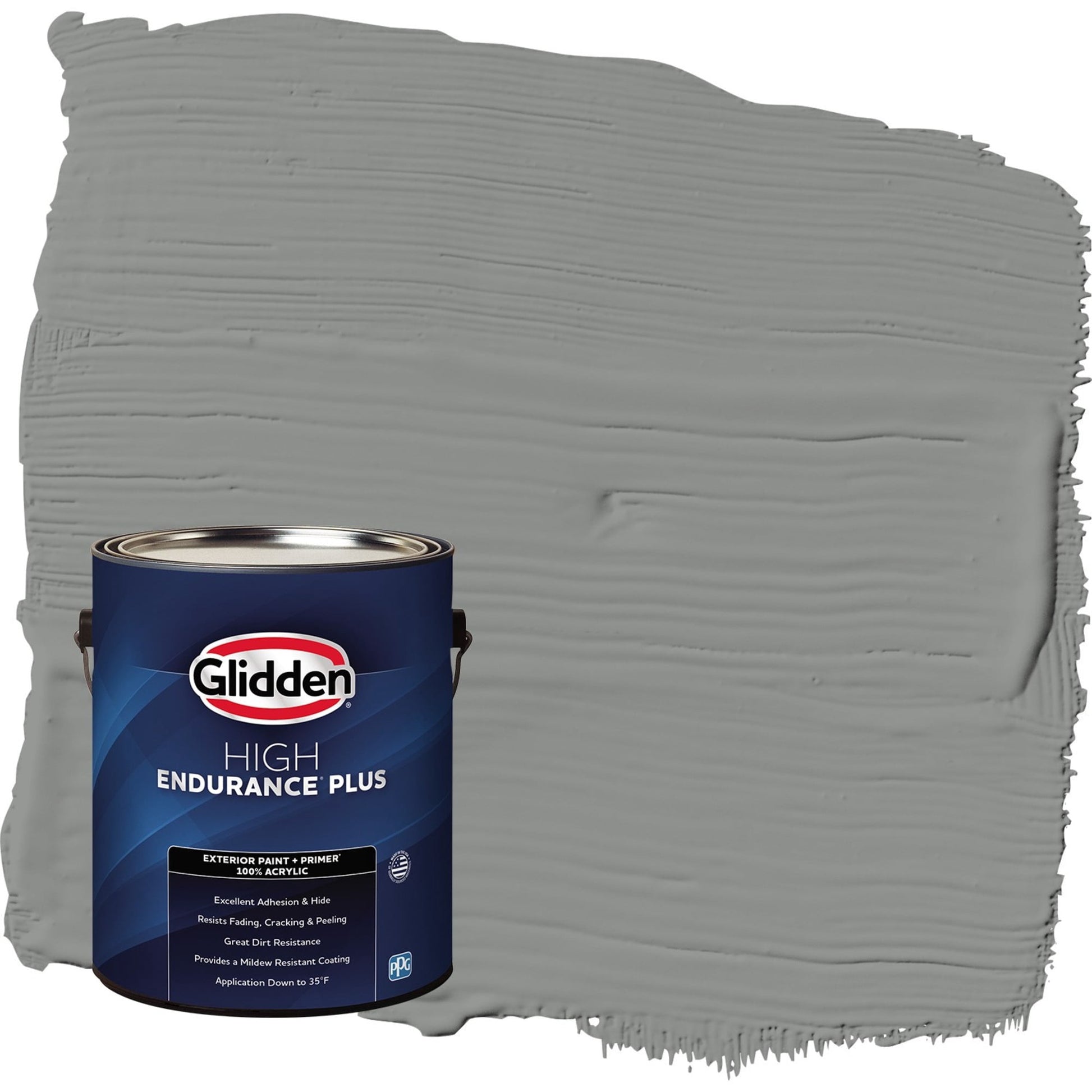 Glidden HEP Phoenix Fossil / Gray Semi-Gloss Exterior Paint with Primer, 1 Gallon