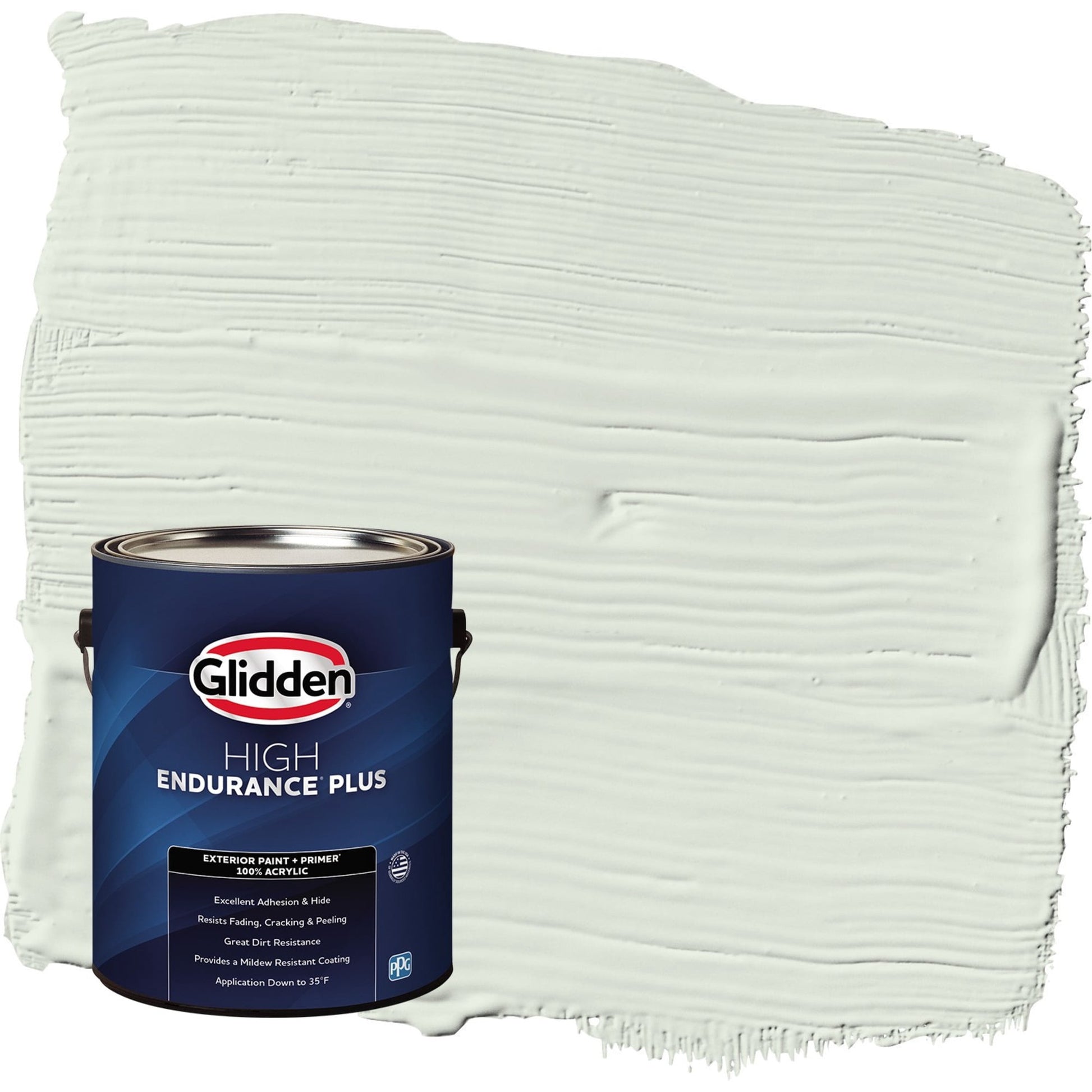 Glidden HEP Salty Breeze / Green Satin Exterior Paint with Primer, 1 Gallon