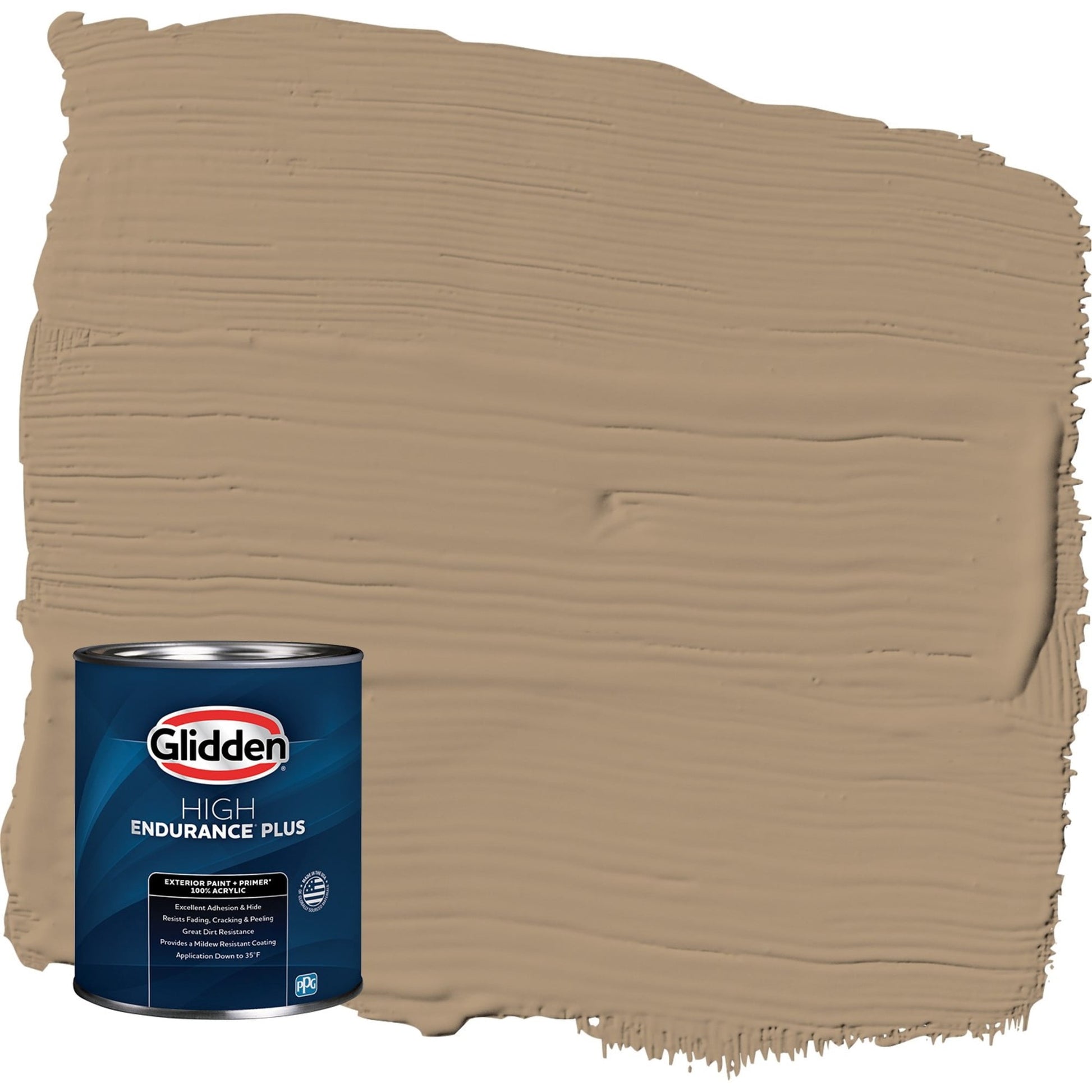 Glidden HEP Sauteed Mushroom / Beige Semi-Gloss Exterior Paint with Primer, 1 Quart