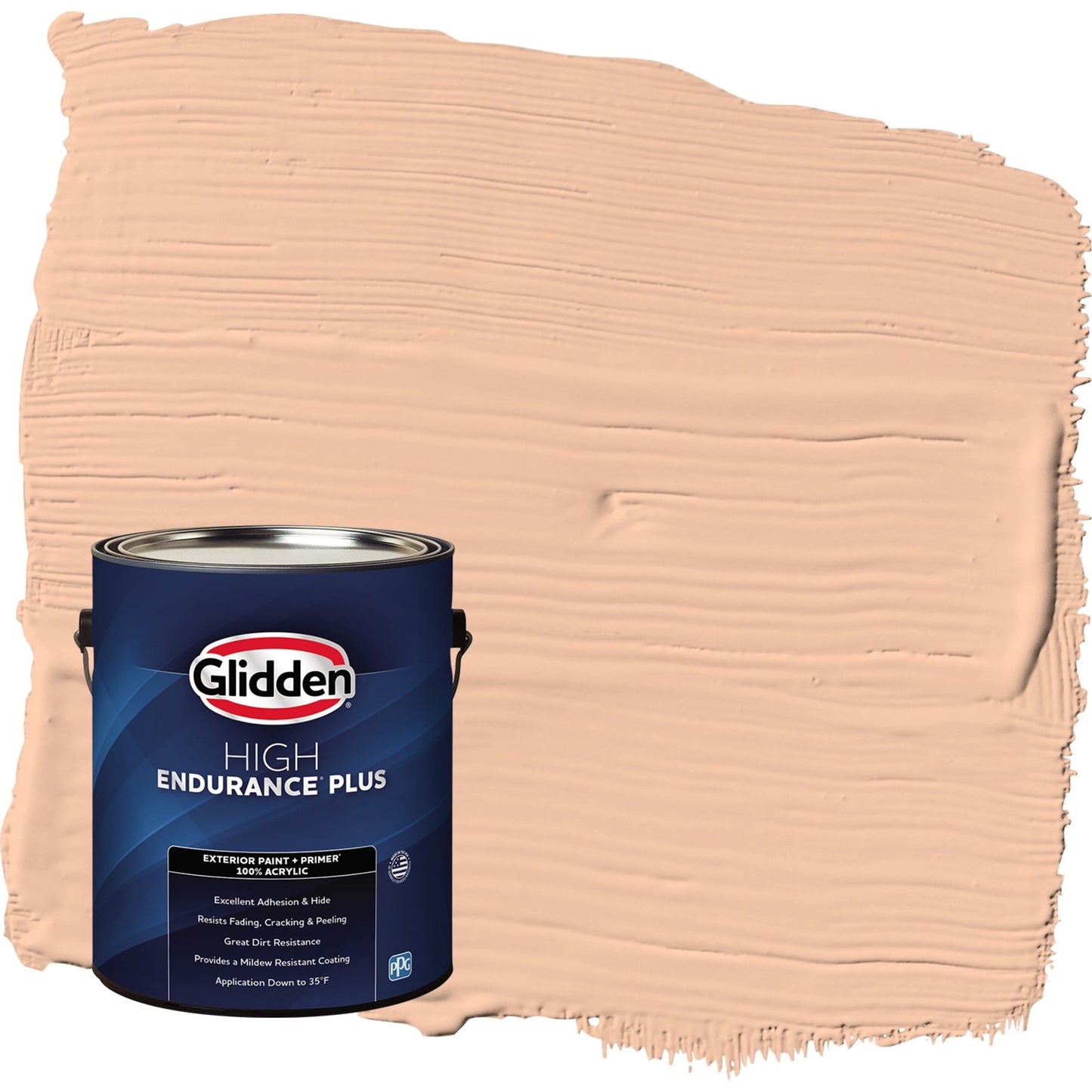 Glidden HEP Siesta / Orange Satin Exterior Paint with Primer, 1 Gallon