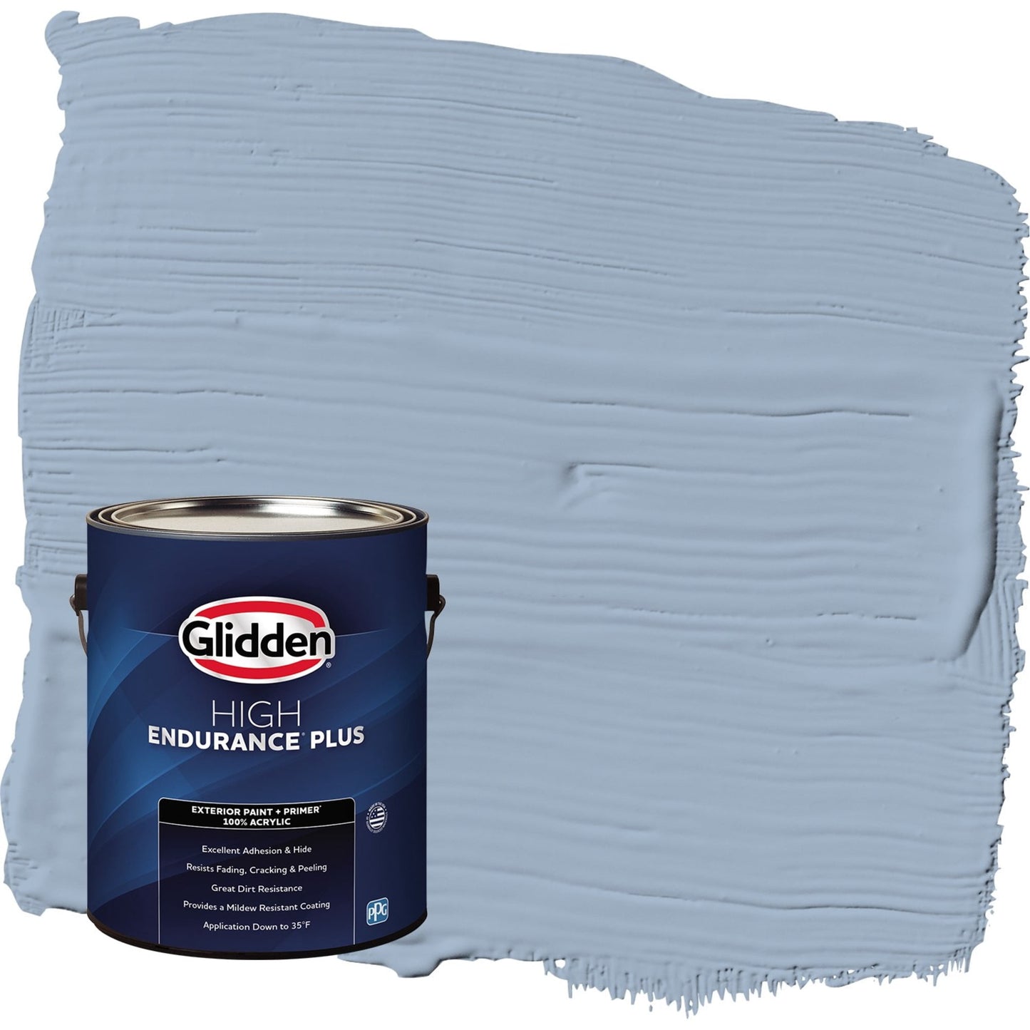 Glidden HEP Sterling Silver / Blue Semi-Gloss Exterior Paint with Primer, 1 Gallon