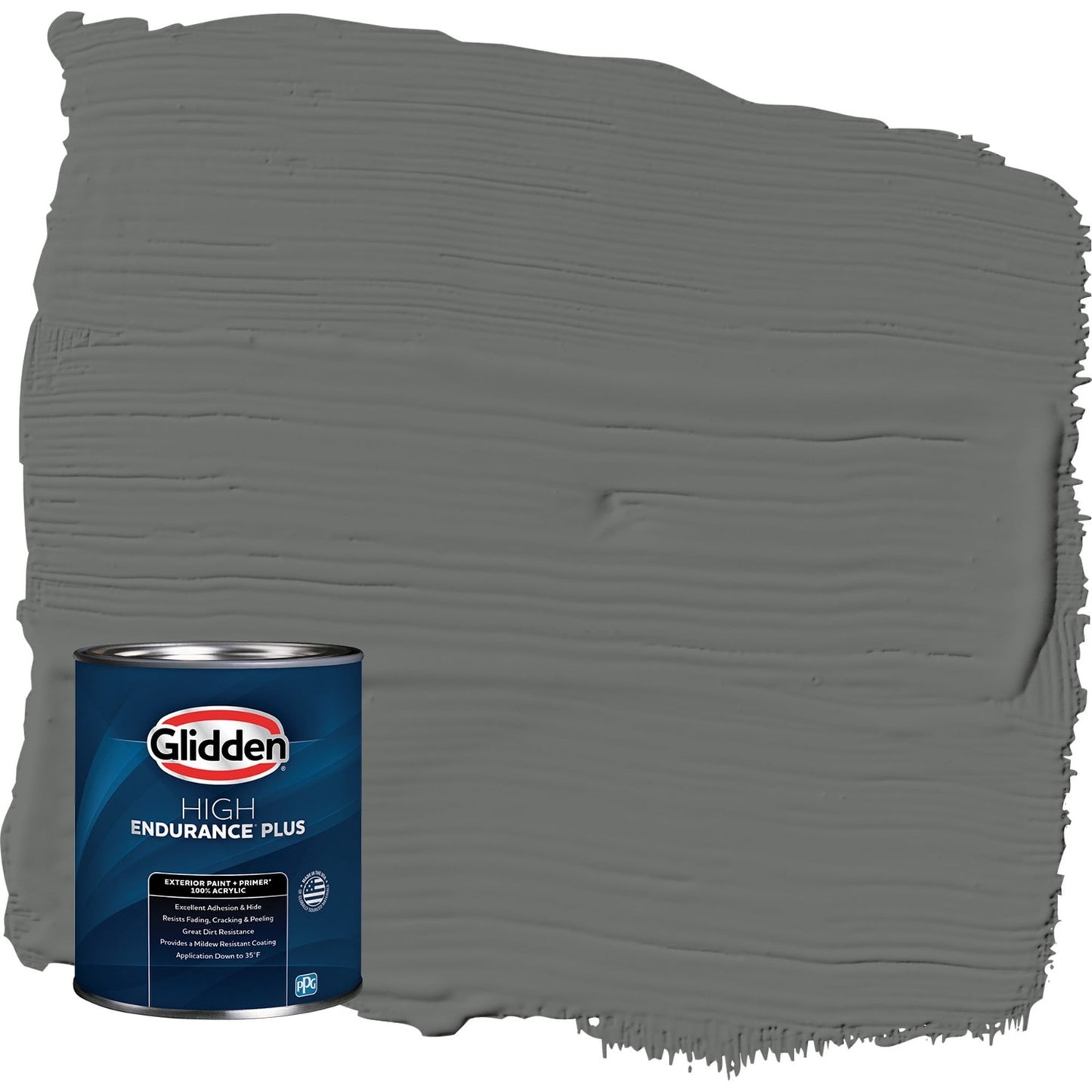 Glidden HEP Up in Smoke / Gray Semi-Gloss Exterior Paint with Primer, 1 Quart