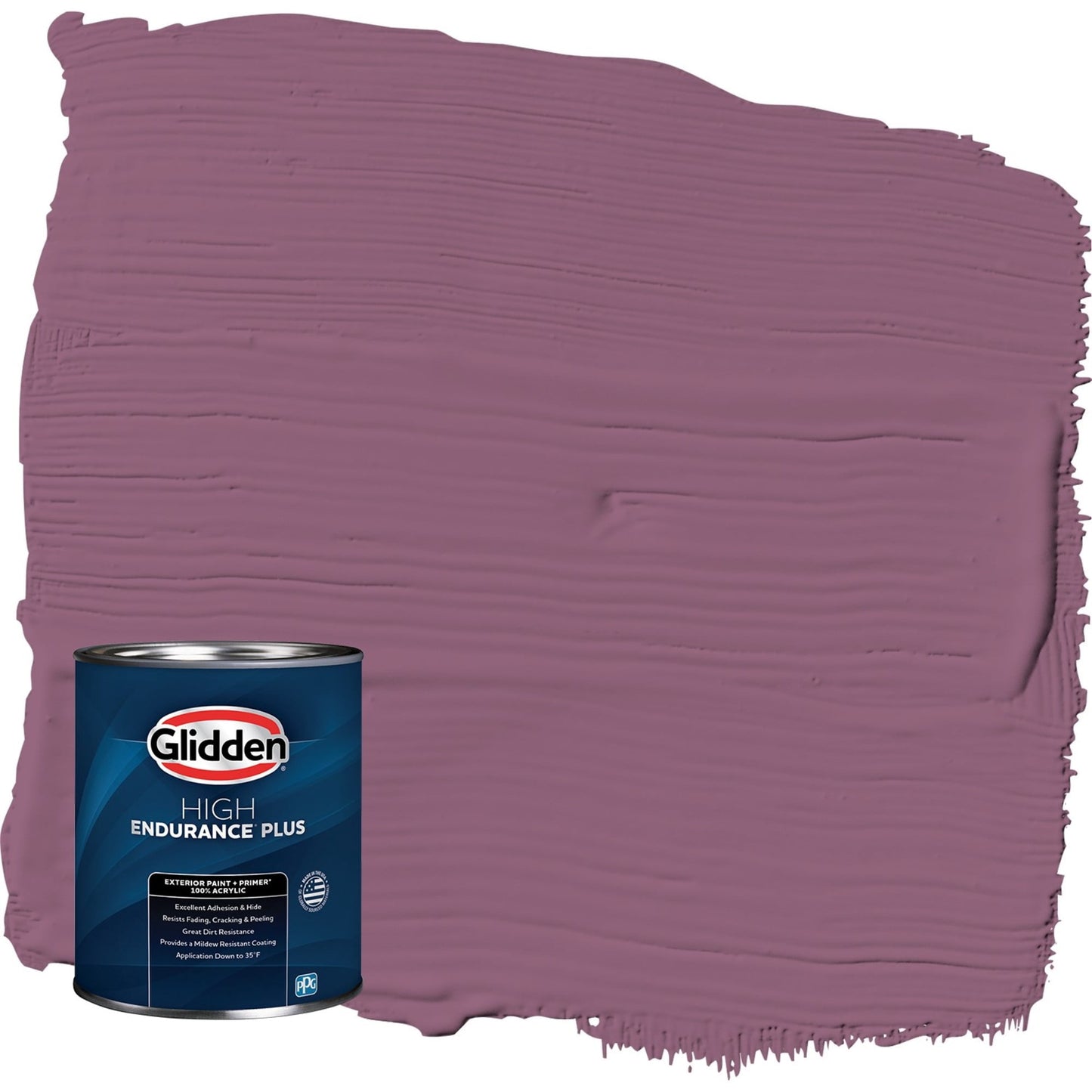 Glidden HEP Victorian Plum / Purple Satin Exterior Paint with Primer, 1 Quart