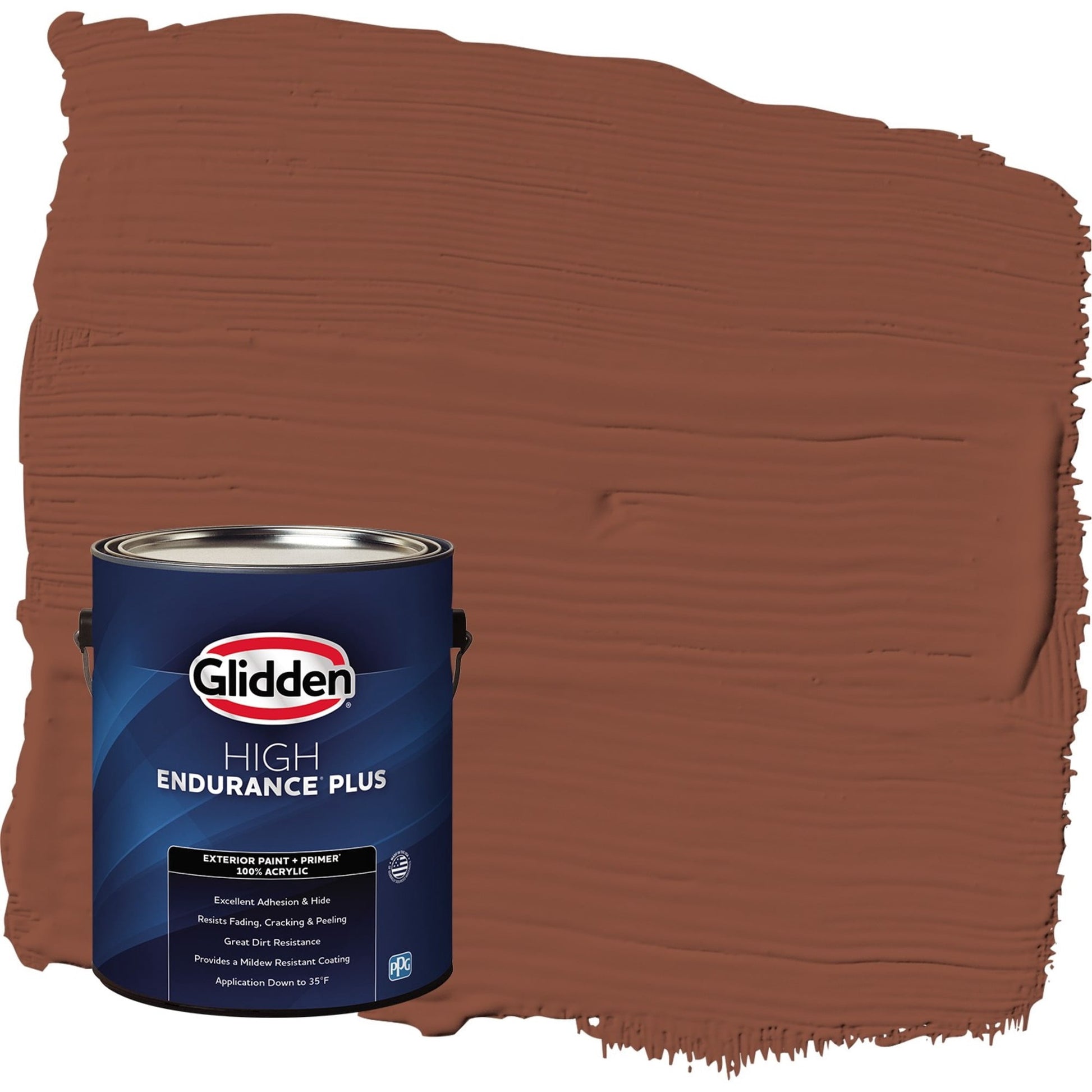 Glidden HEP Warm Wassail / Orange Flat Exterior Paint with Primer, 1 Gallon