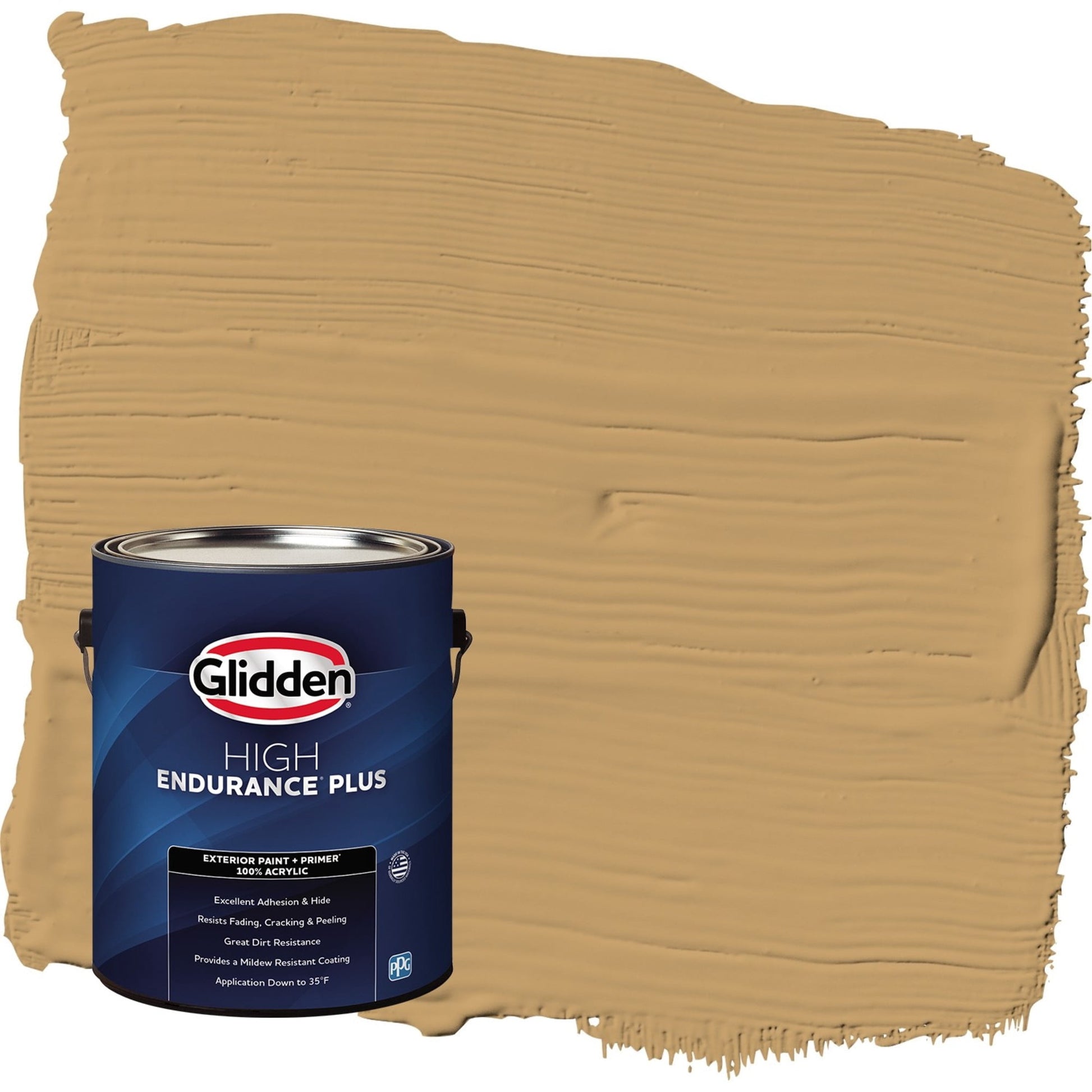 Glidden HEP Welcome Home / Yellow Semi-Gloss Exterior Paint with Primer, 1 Gallon