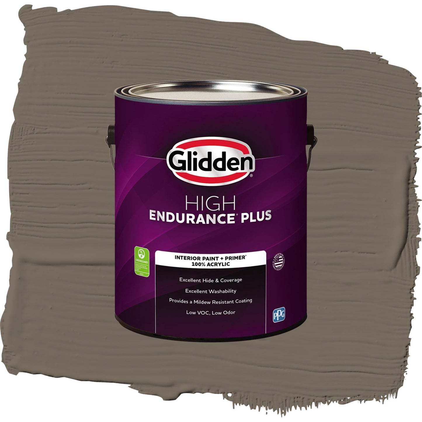 Glidden HEP Granite / Brown, Eggshell Interior Paint with Primer, 1 Gallon