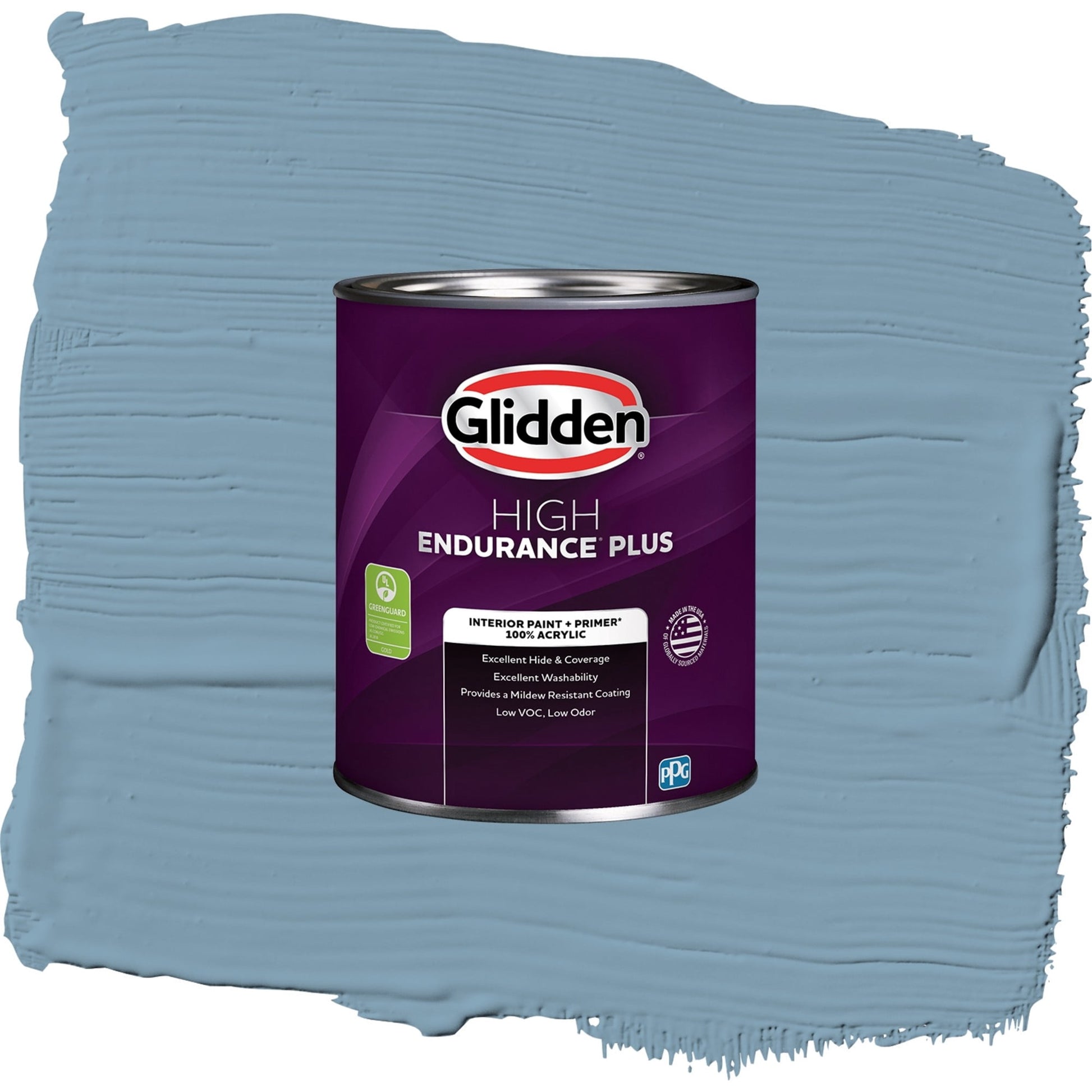 Glidden HEP Americana / Blue, Eggshell Interior Paint with Primer, 1 Quart