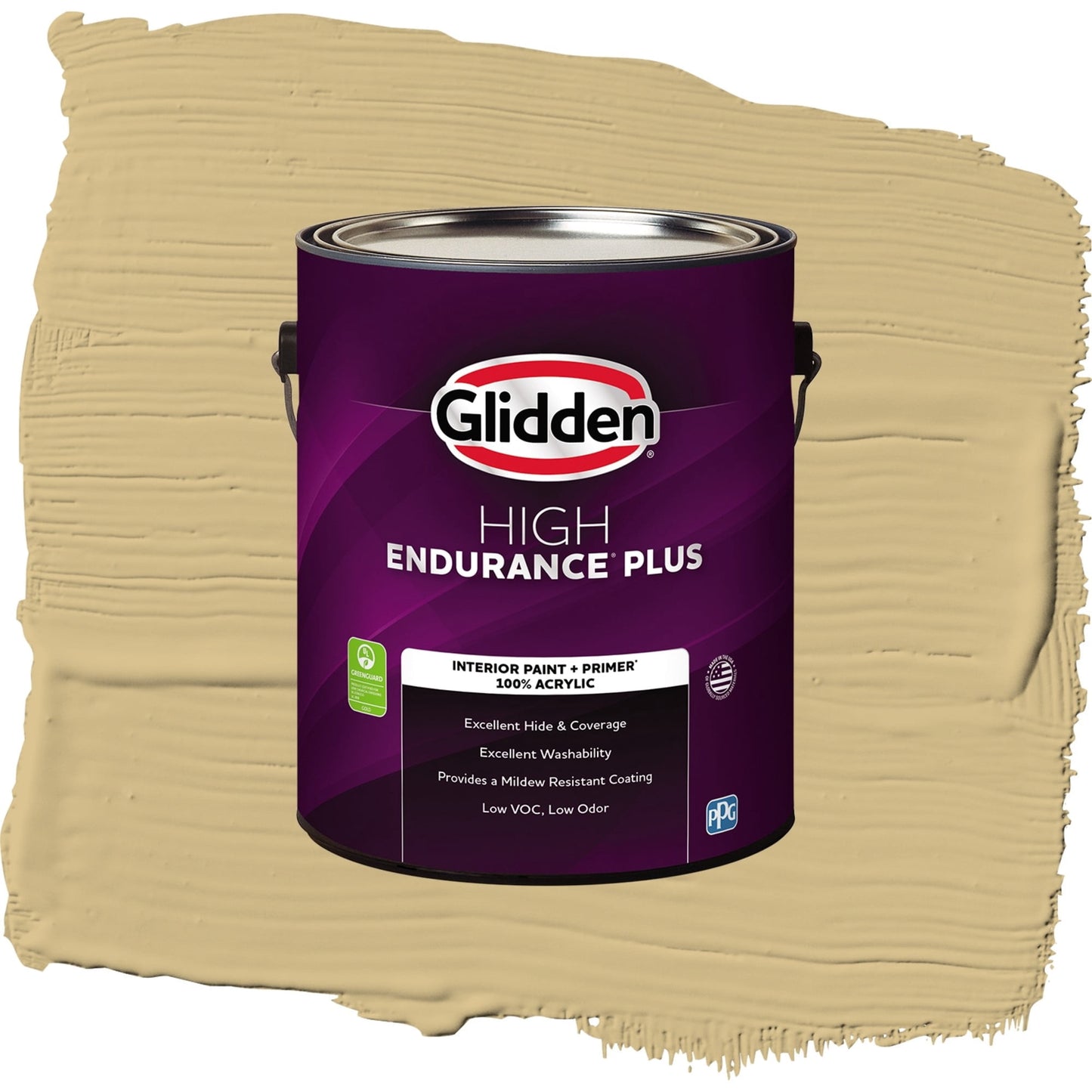 Glidden HEP Appalachian Trail / Yellow, Semi-Gloss Interior Paint with Primer, 1 Gallon