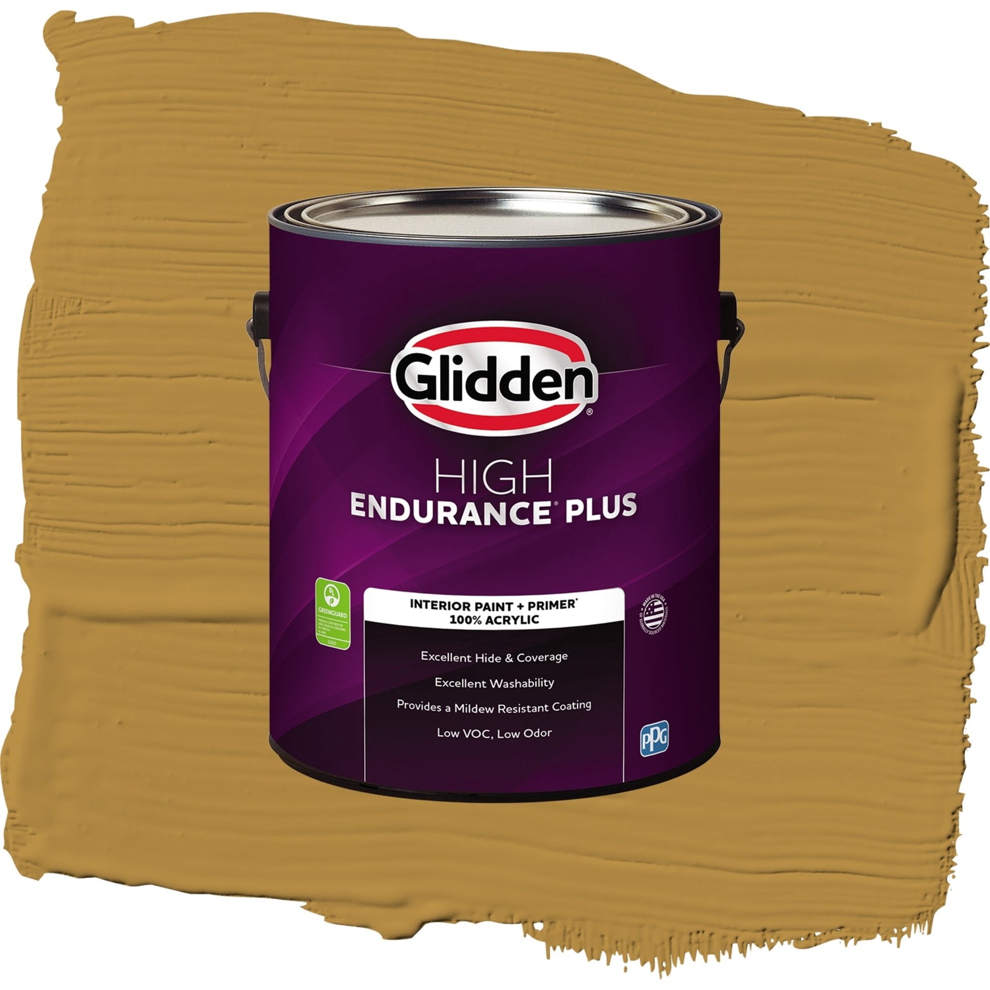 Glidden HEP Butterscotch Ripple / Yellow, Eggshell Interior Paint with Primer, 1 Gallon