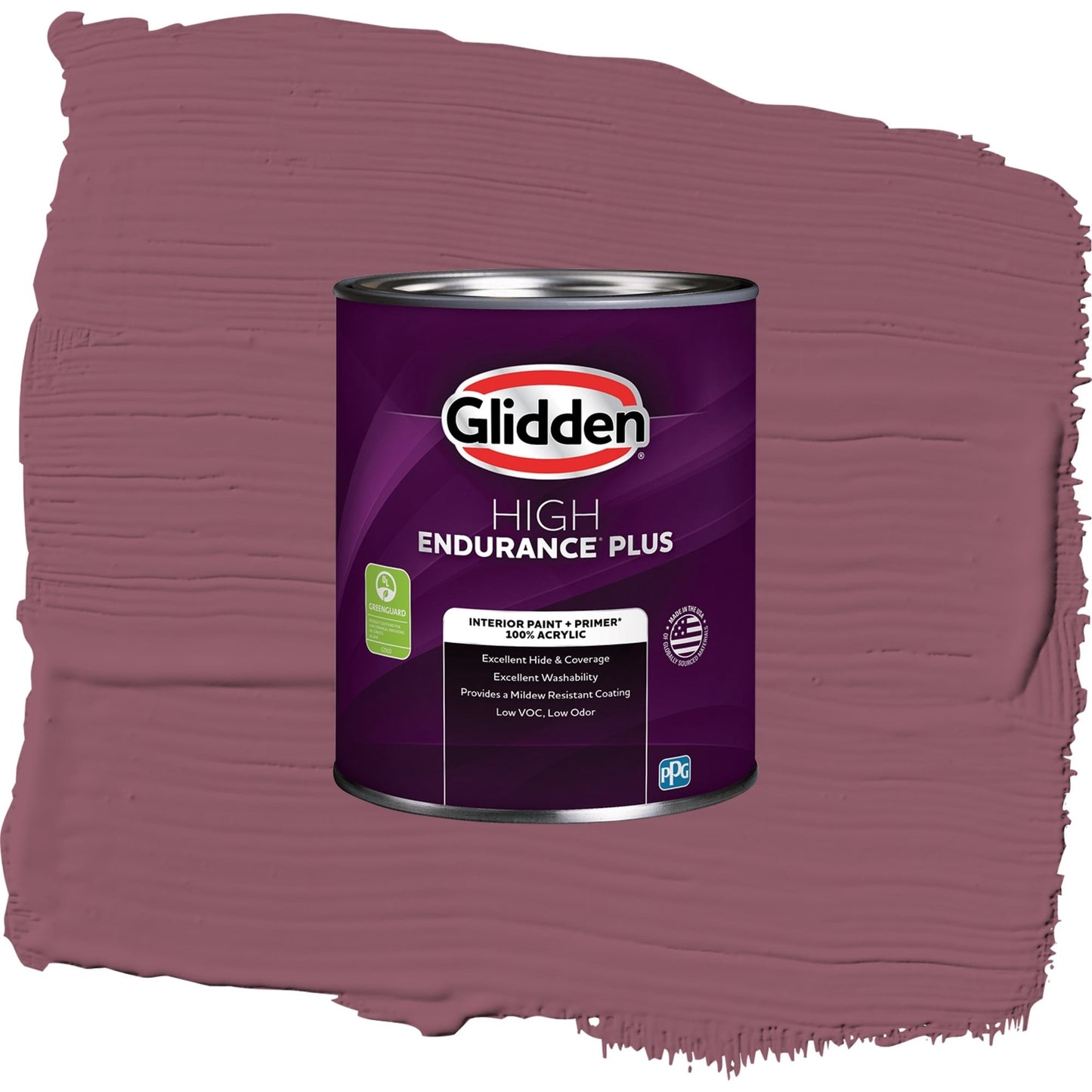 Glidden HEP Cabernet / Purple, Semi-Gloss Interior Paint with Primer, 1 Quart