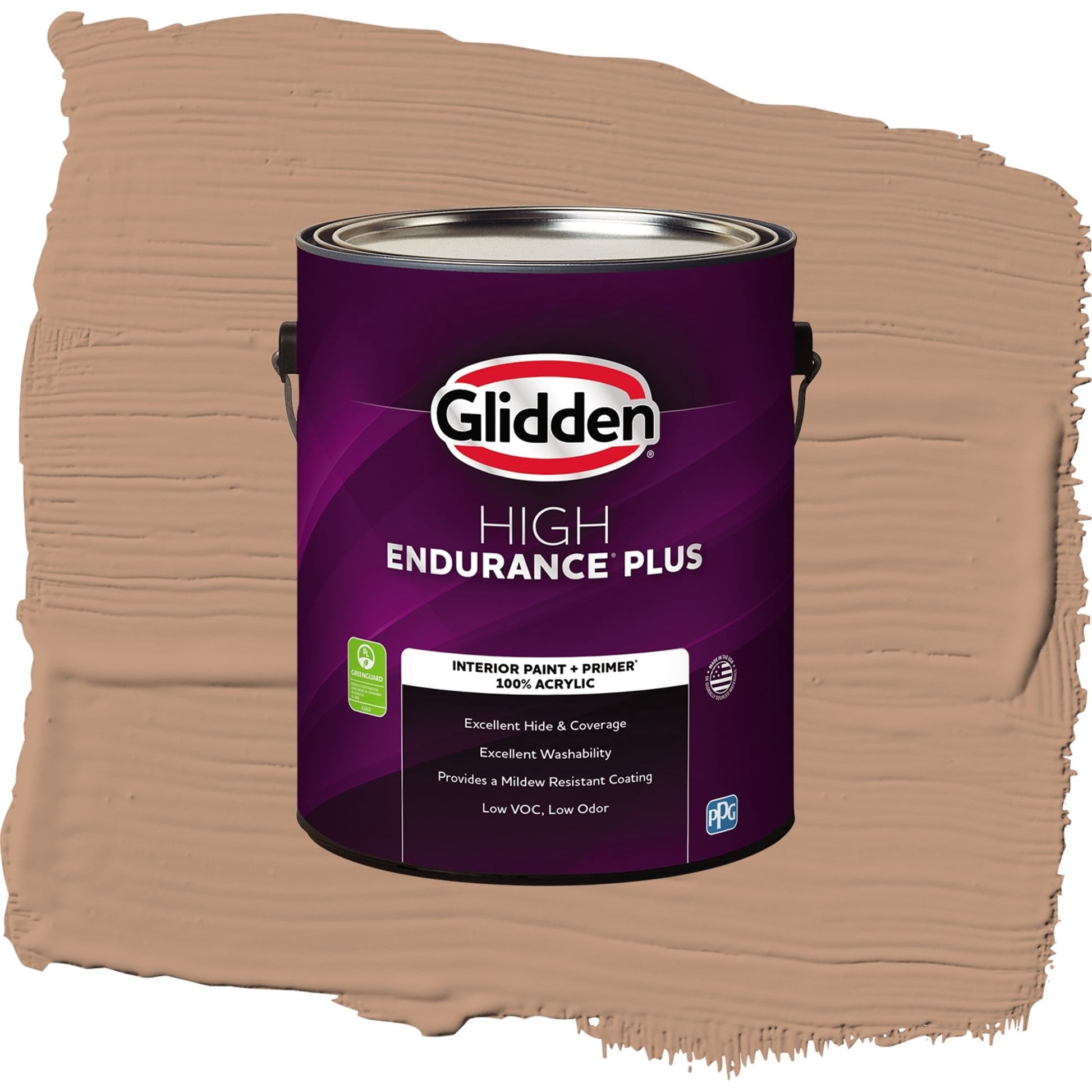 Glidden HEP Cool Clay / Beige, Flat Interior Paint with Primer, 1 Gallon