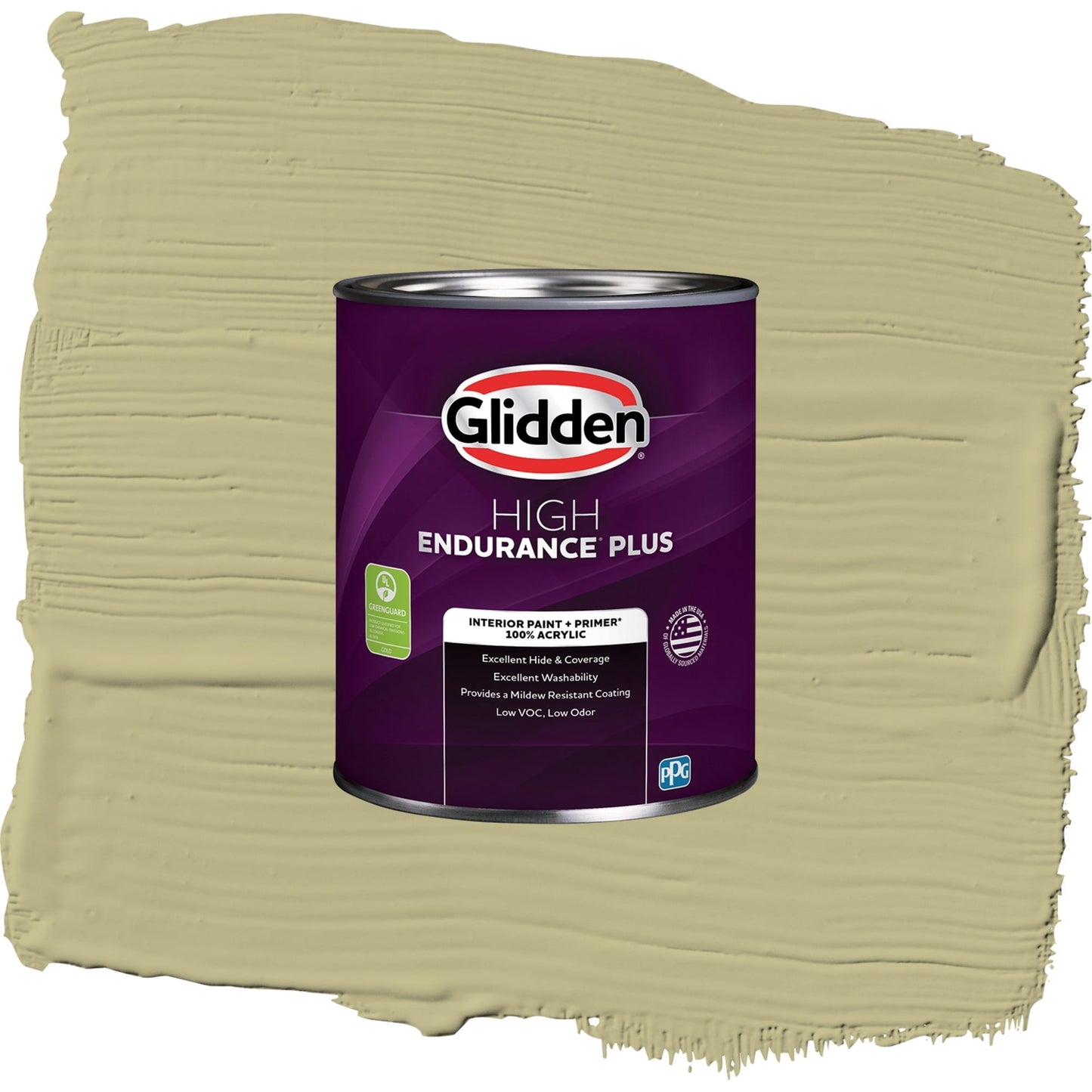 Glidden HEP Cress Green / Green, Semi-Gloss Interior Paint with Primer, 1 Quart