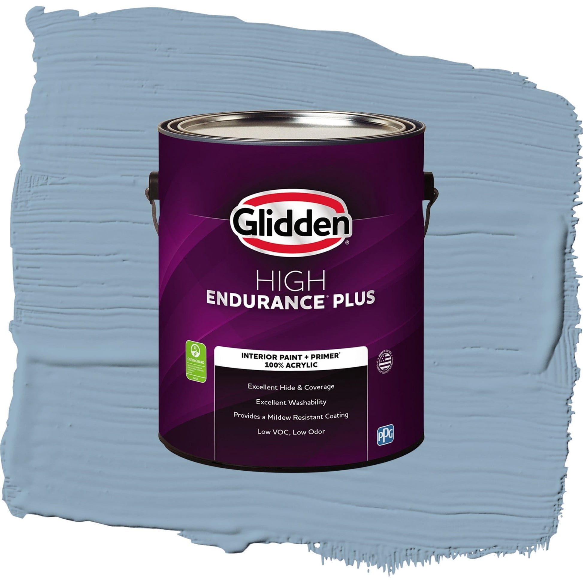 Glidden HEP Dresden Dream / Blue, Flat Interior Paint with Primer, 1 Gallon