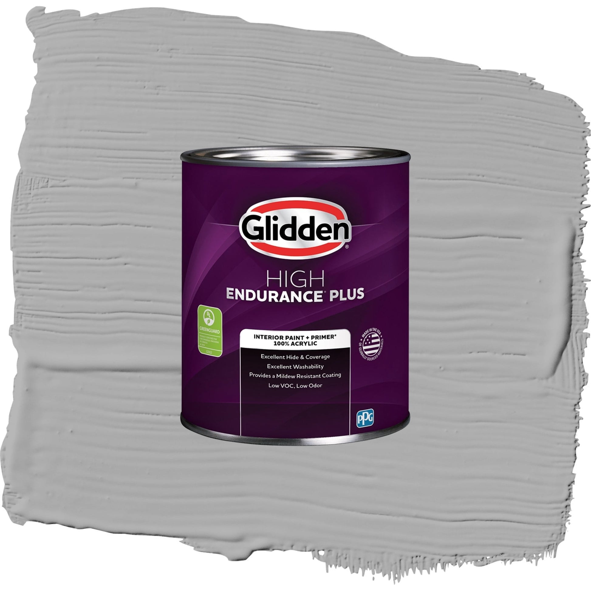 Glidden HEP Flagstone / Gray, Eggshell Interior Paint with Primer, 1 Quart