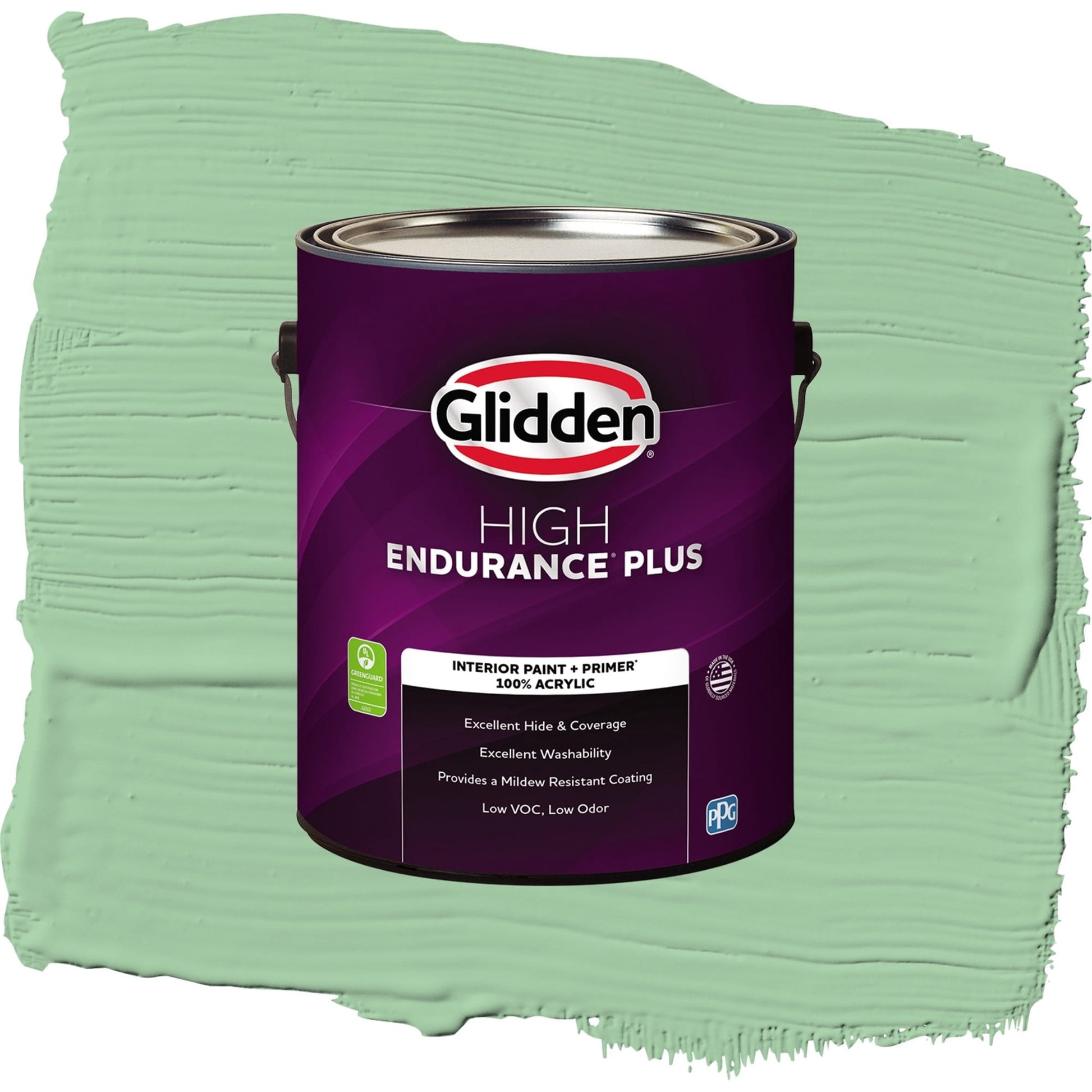 Glidden HEP French Market / Green, Flat Interior Paint with Primer, 1 Gallon
