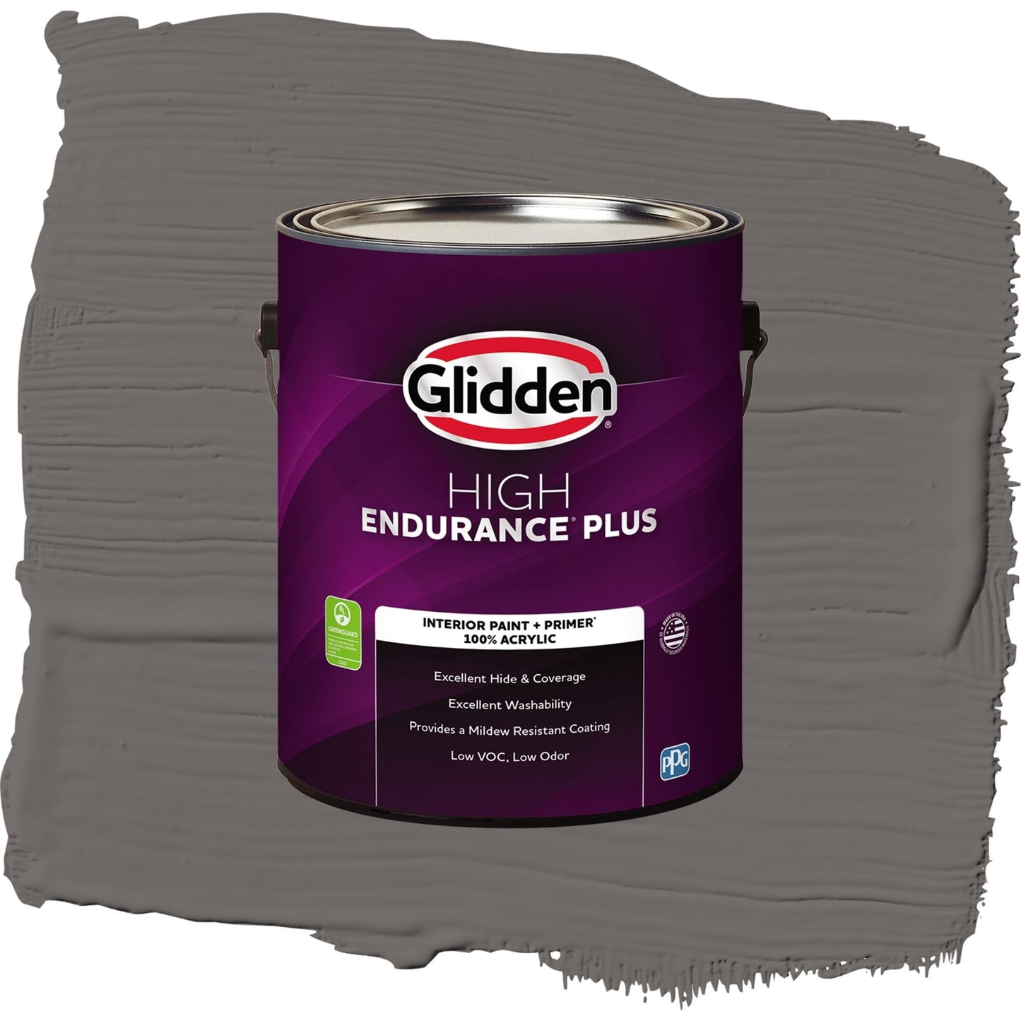 Glidden HEP Gibraltar Gray / Grey, Eggshell Interior Paint with Primer, 1 Gallon