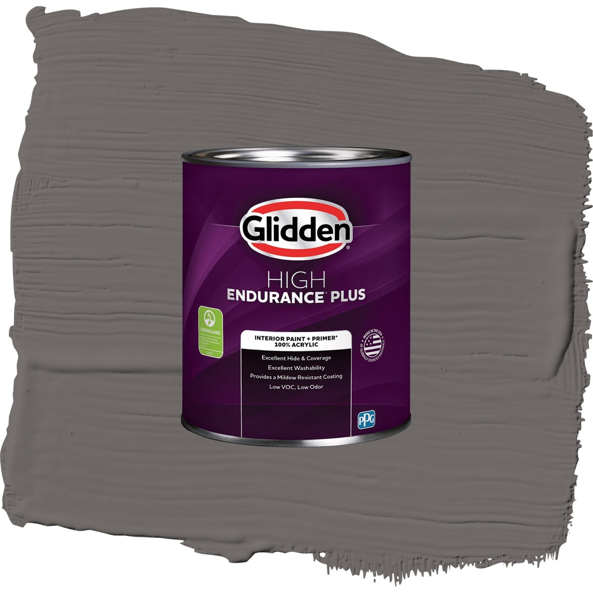 Glidden HEP Gibraltar Gray / Grey, Eggshell Interior Paint with Primer, 1 Quart