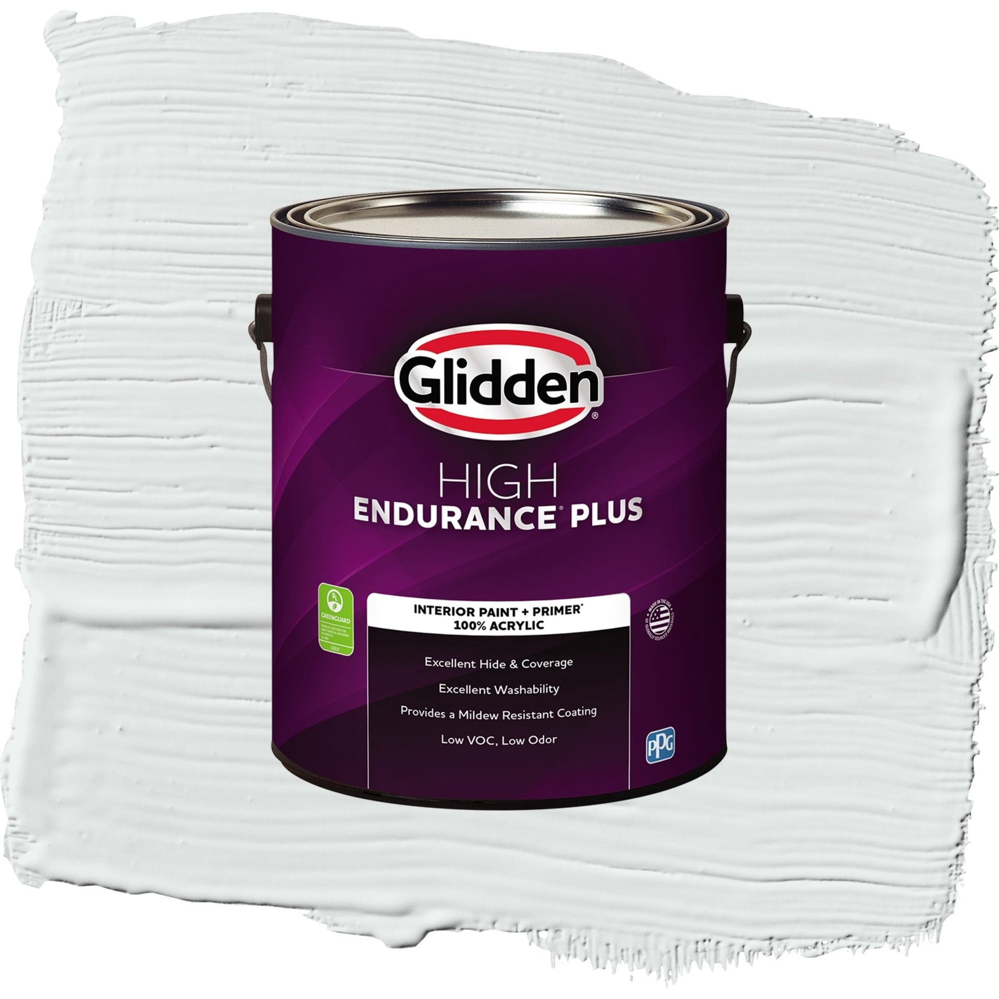 Glidden HEP Gray Glimpse / Grey, Flat Interior Paint with Primer, 1 Gallon