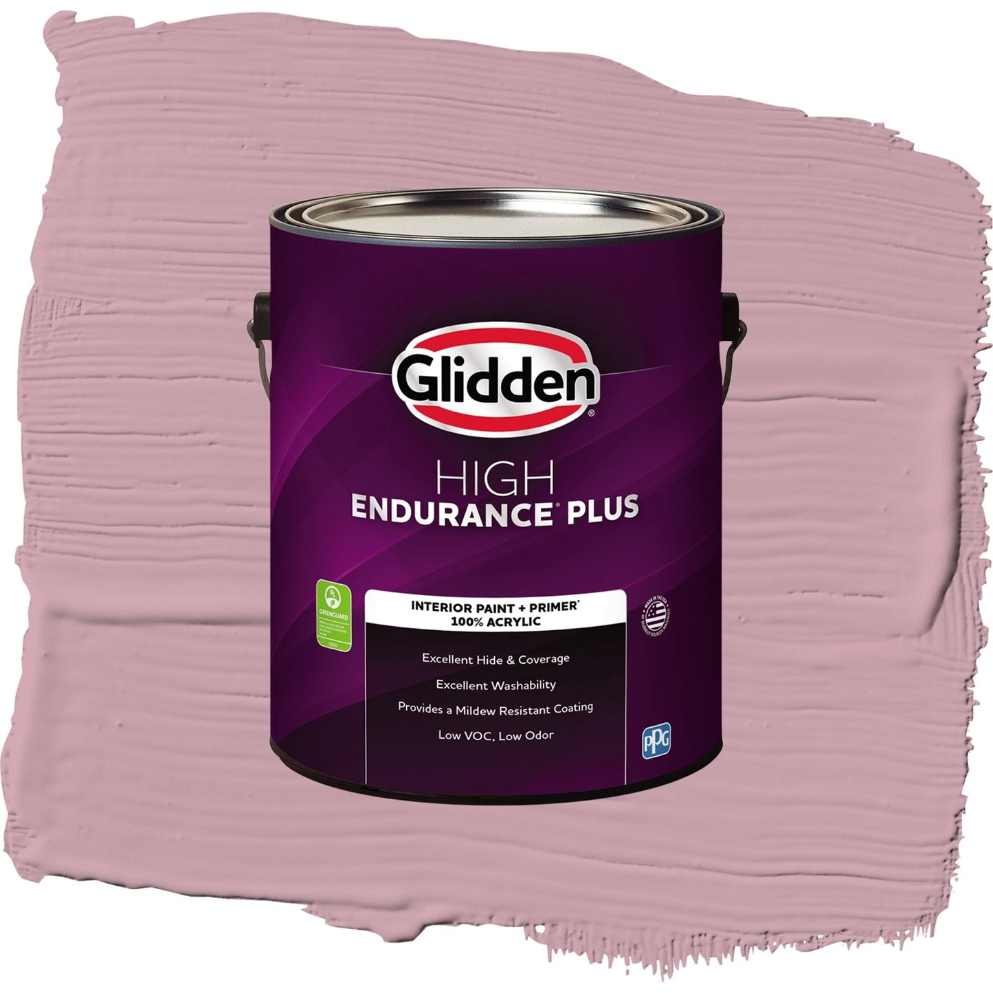 Glidden HEP Lighthearted Rose / Purple, Flat Interior Paint with Primer, 1 Gallon