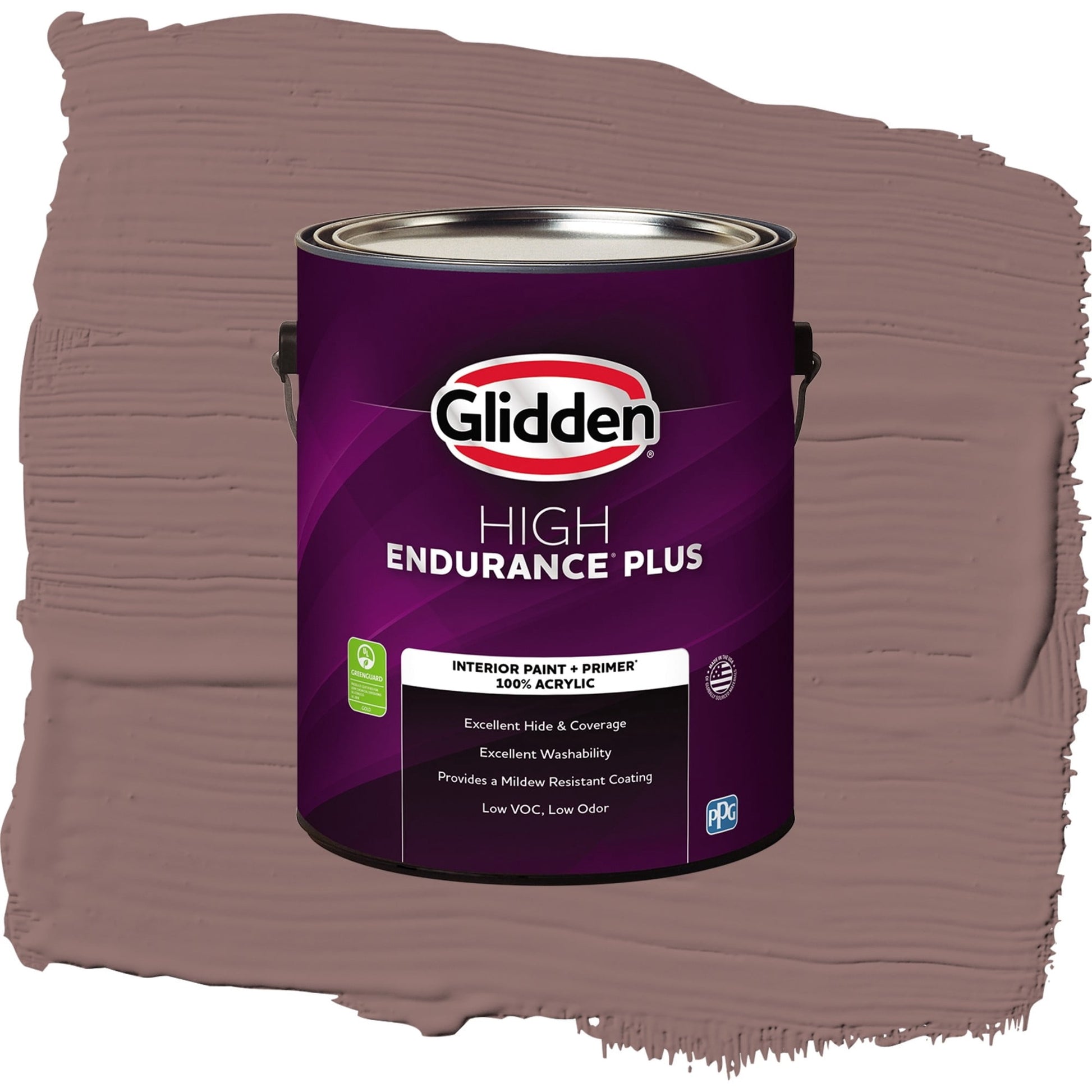 Glidden HEP Oakwood Brown / Red, Semi-Gloss Interior Paint with Primer, 1 Gallon