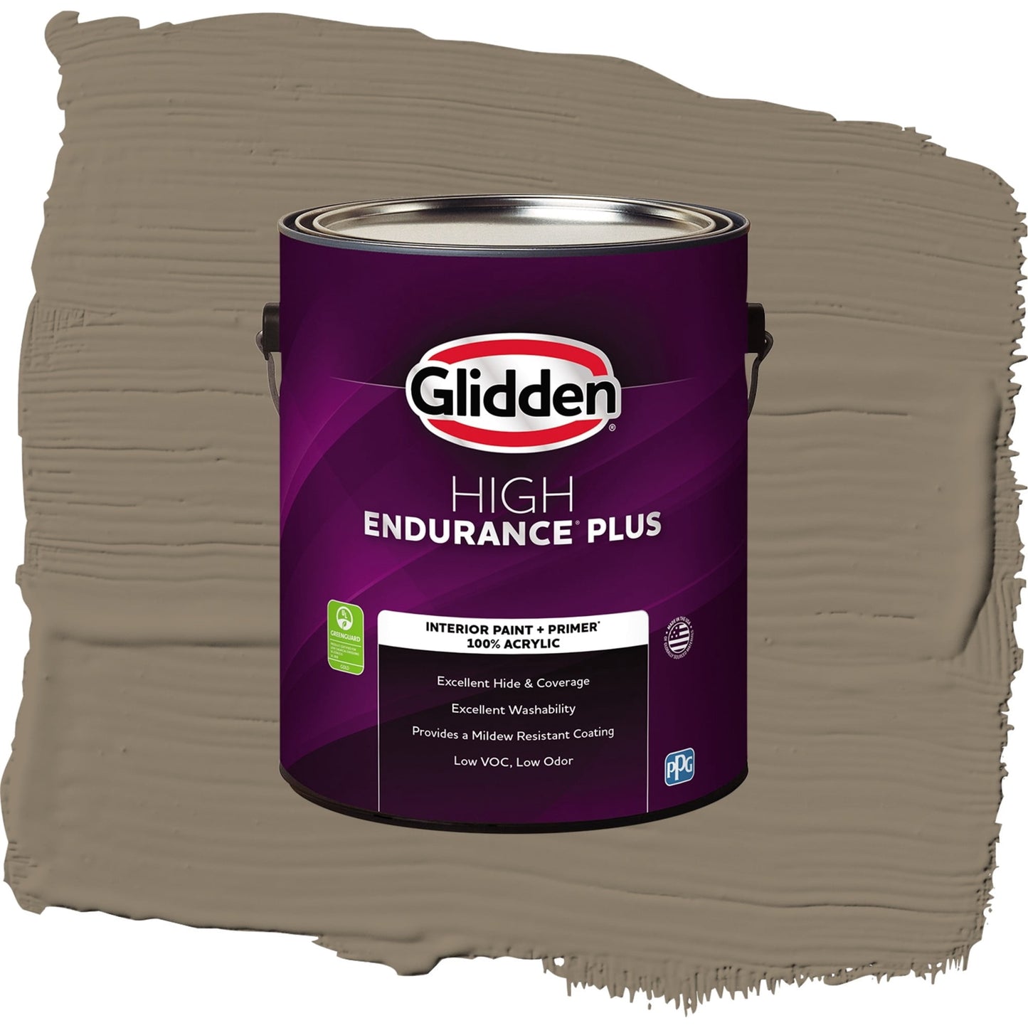 Glidden HEP Patches / Gray, Semi-Gloss Interior Paint with Primer, 1 Gallon