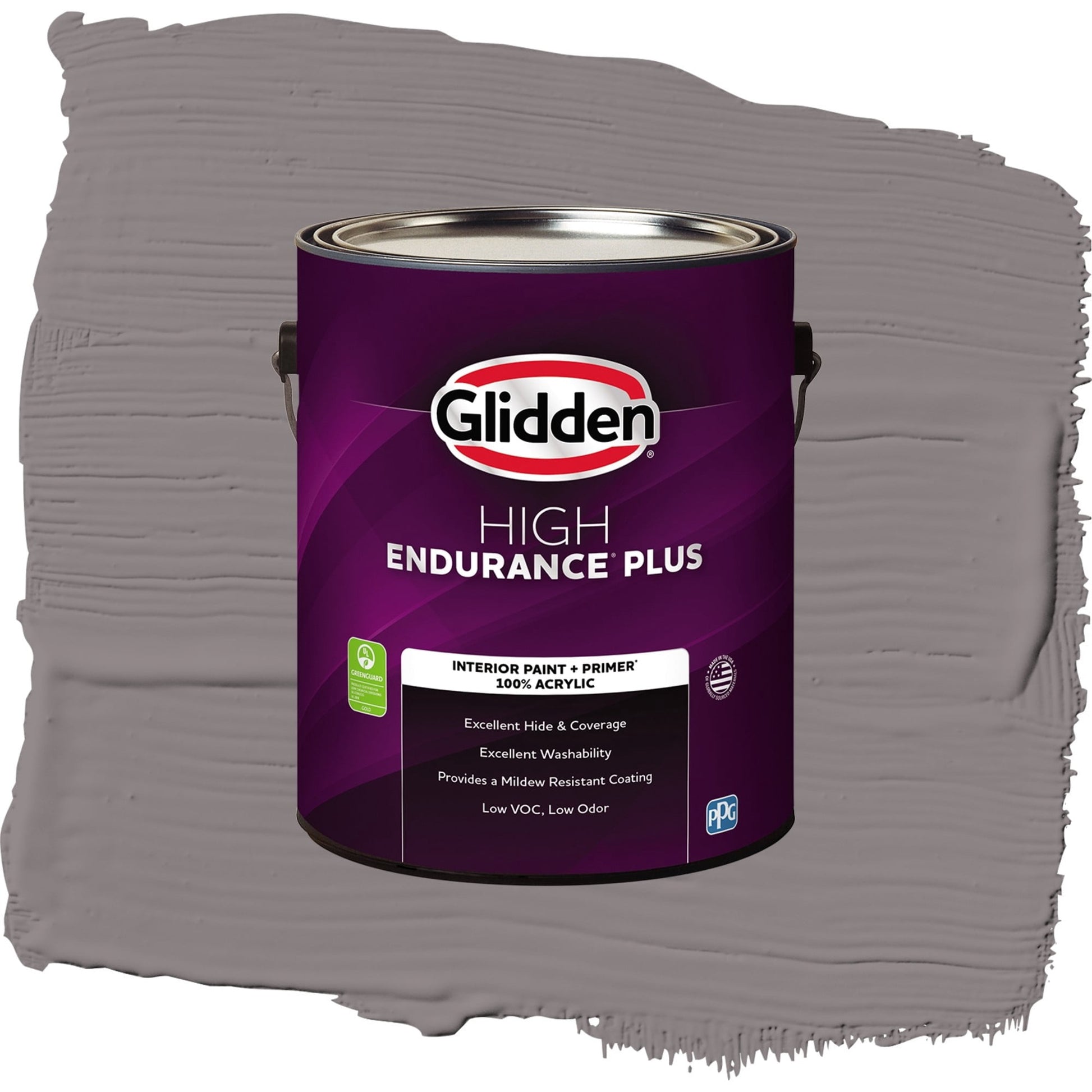 Glidden HEP Pewter Mug / Gray, Flat Interior Paint with Primer, 1 Gallon