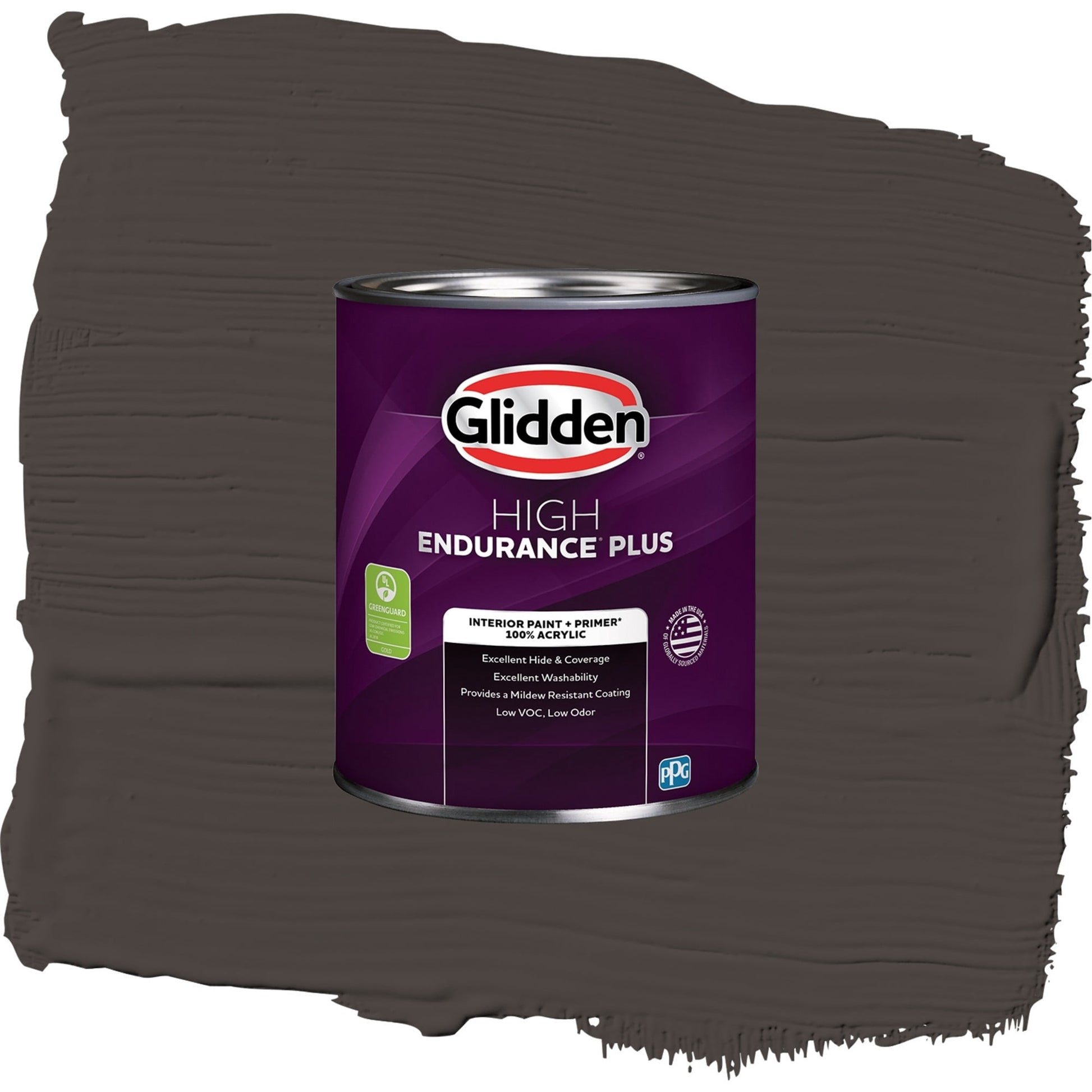 Glidden HEP Phantom Mist / Brown, Eggshell Interior Paint with Primer, 1 Quart