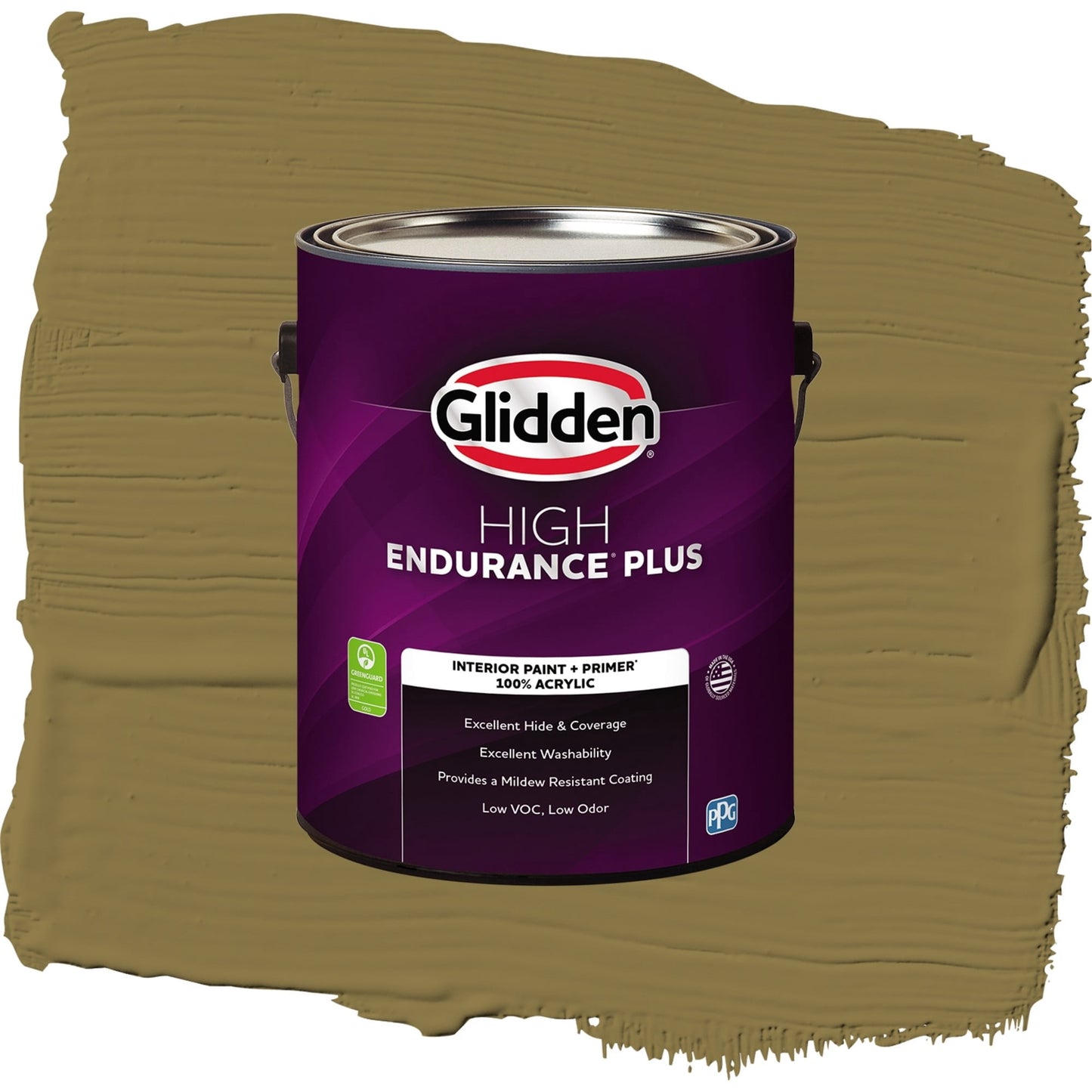 Glidden HEP Pickled Okra / Green, Semi-Gloss Interior Paint with Primer, 1 Gallon