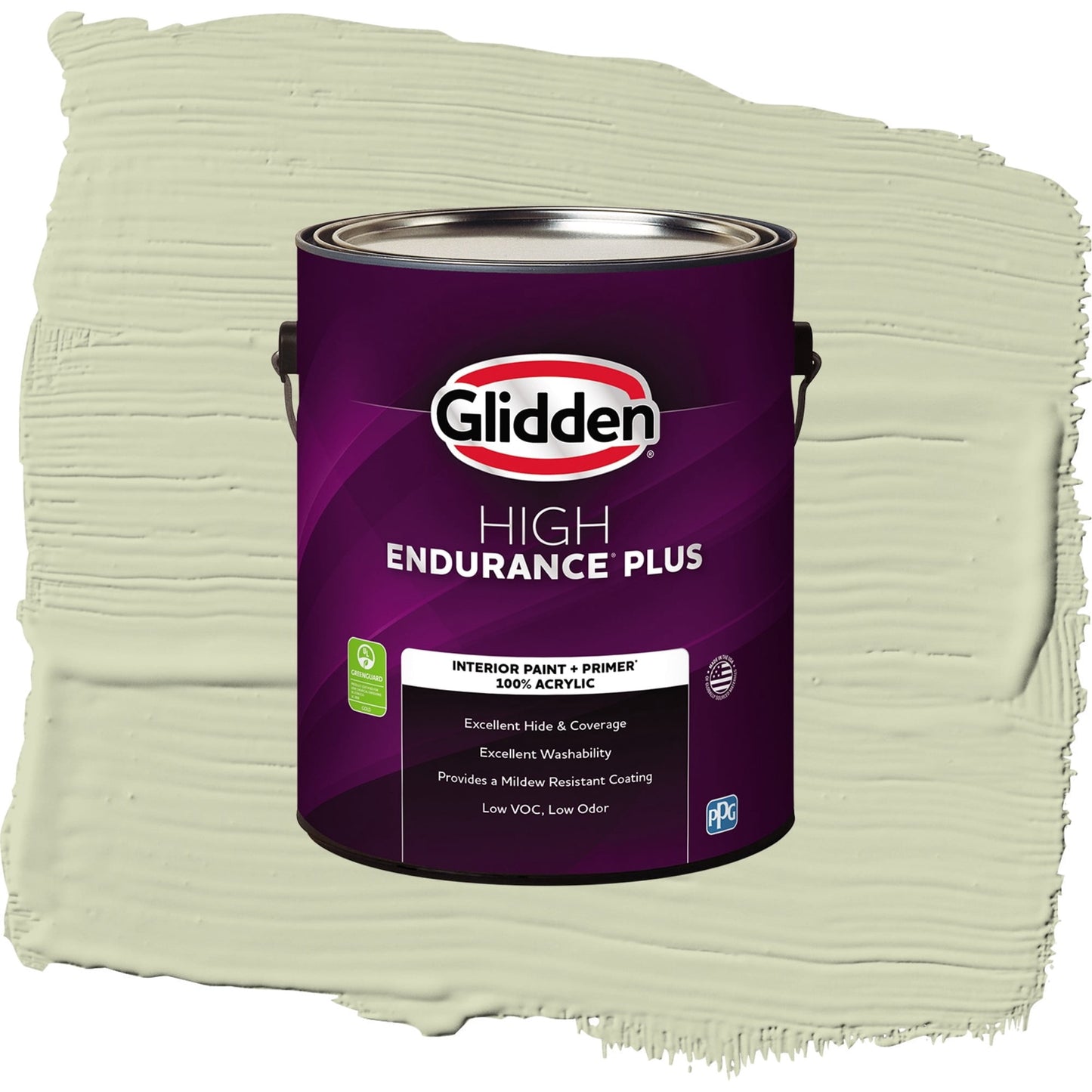 Glidden HEP Pickling Spice / Green, Semi-Gloss Interior Paint with Primer, 1 Gallon
