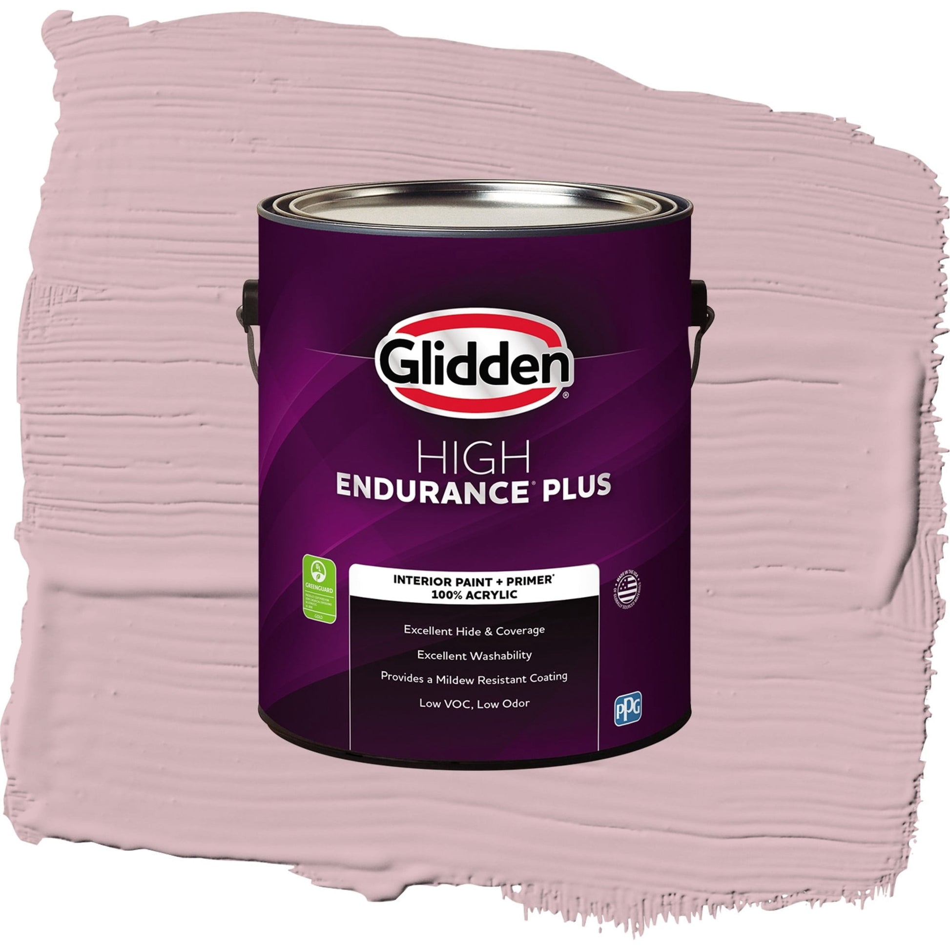 Glidden HEP Rose Stain / Pink, Flat Interior Paint with Primer, 1 Gallon