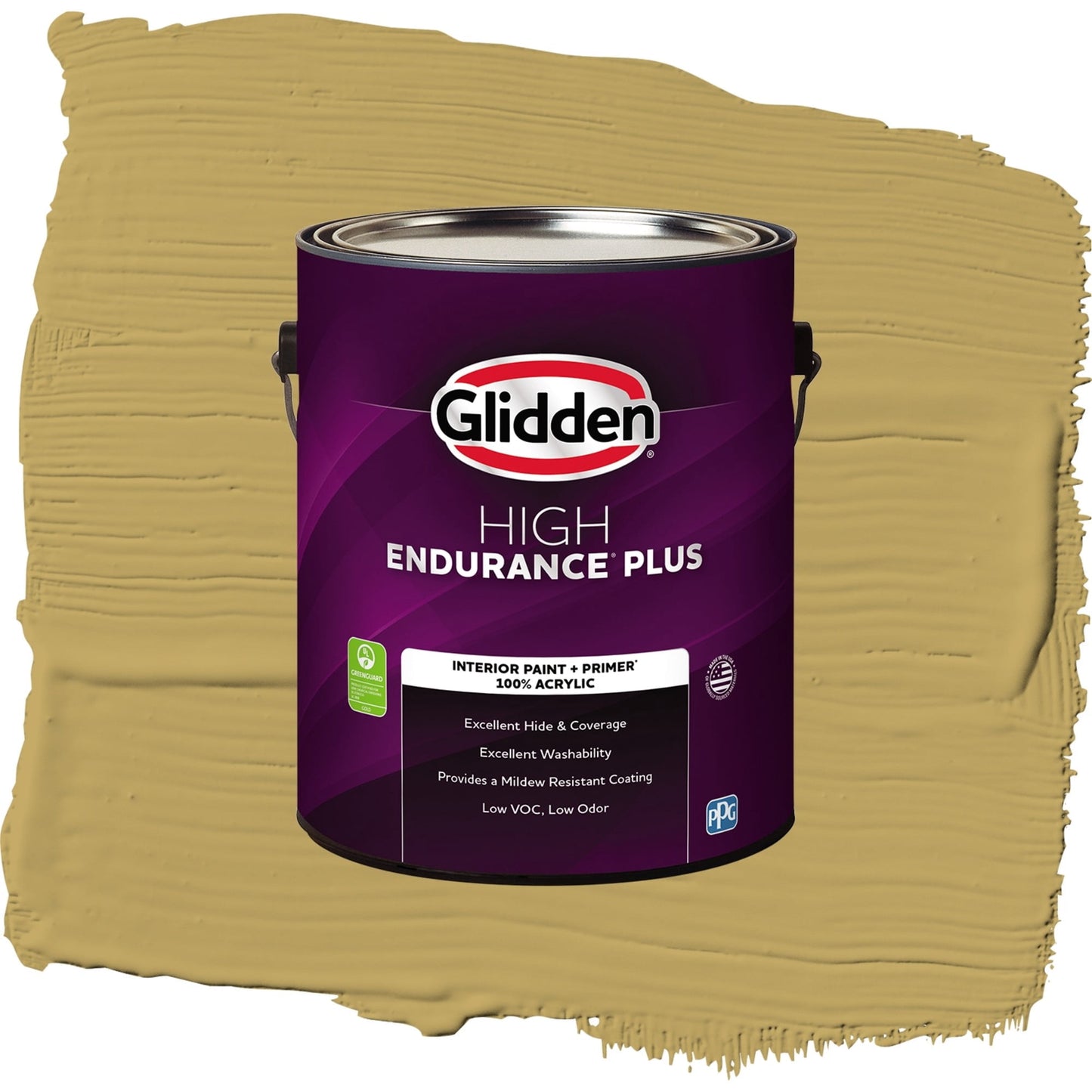 Glidden HEP Shutter Bug / Yellow, Eggshell Interior Paint with Primer, 1 Gallon