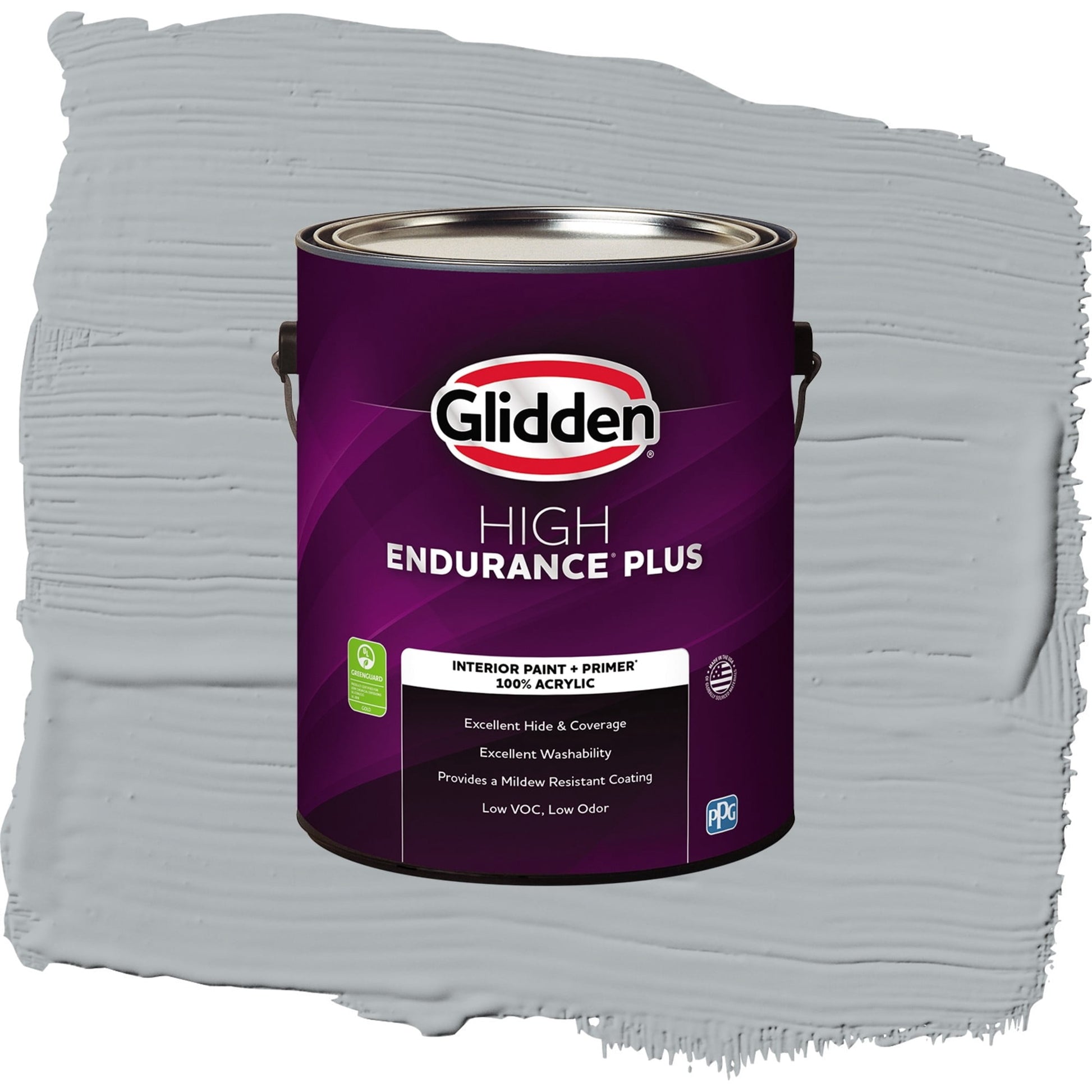 Glidden HEP Stargazer / Gray, Eggshell Interior Paint with Primer, 1 Gallon