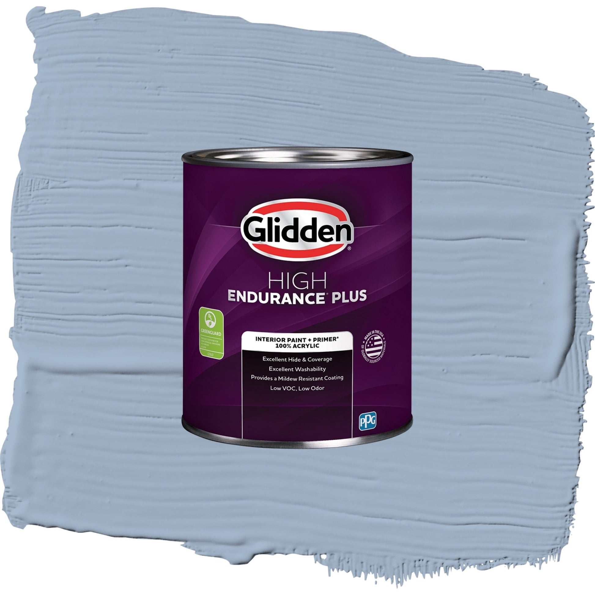 Glidden HEP Sterling Silver / Blue, Eggshell Interior Paint with Primer, 1 Quart