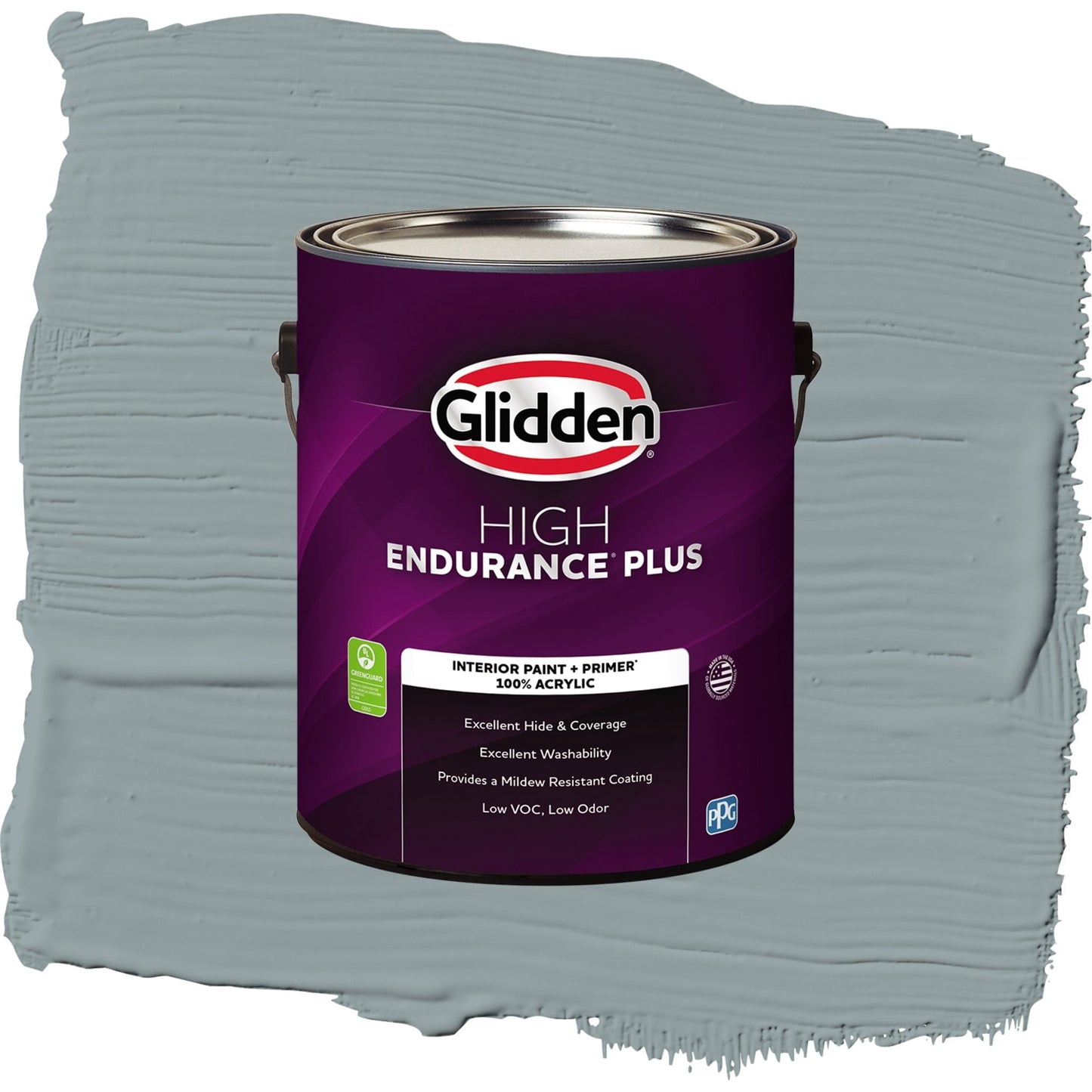 Glidden HEP After the Storm / Gray, Semi-Gloss Interior Paint with Primer, 1 Gallon
