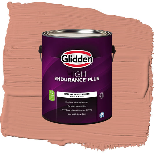 Glidden HEP Orange Essential / Orange, Flat Interior Paint with Primer, 1 Gallon