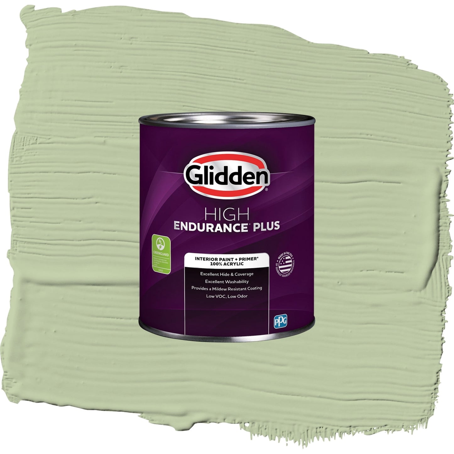 Glidden HEP Quaking Grass / Green, Eggshell Interior Paint with Primer, 1 Quart