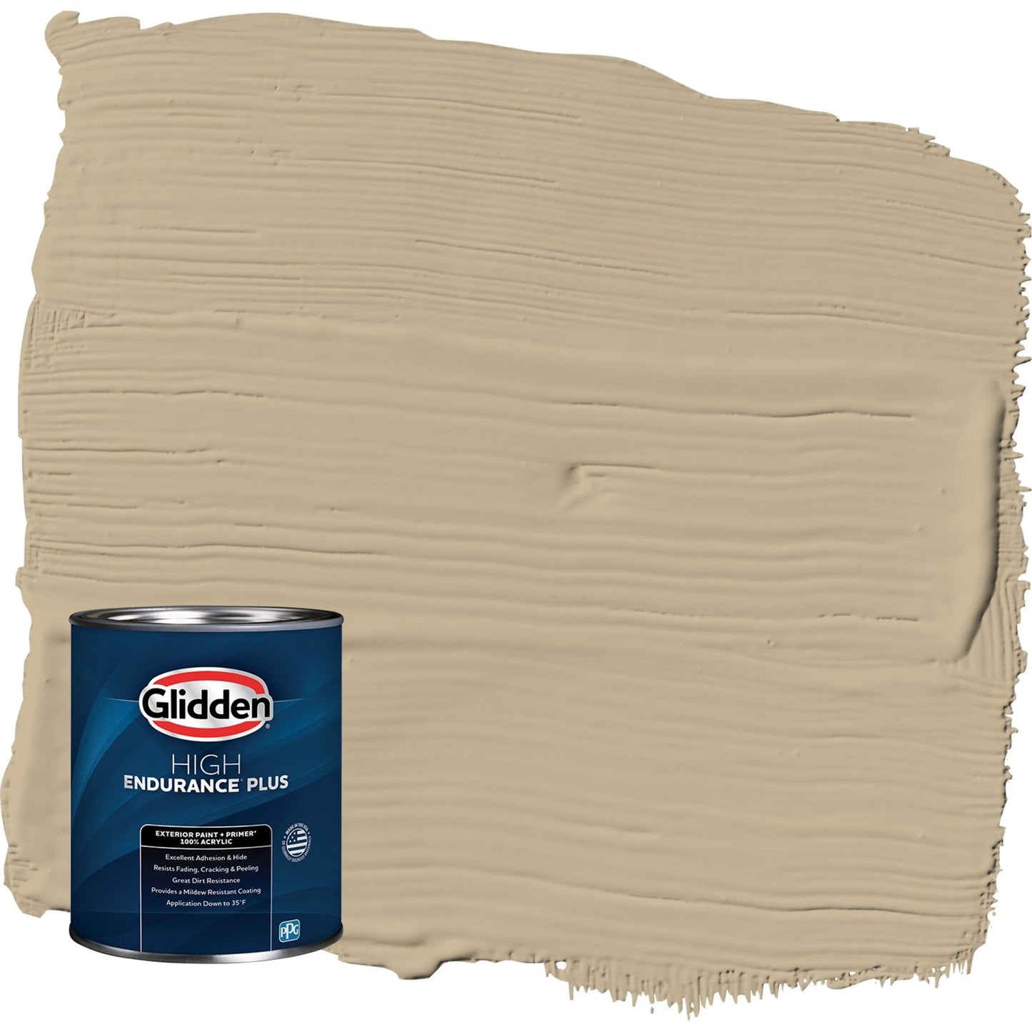 Glidden HEP Rock Cliffs / Beige Satin Exterior Paint with Primer, 1 Quart