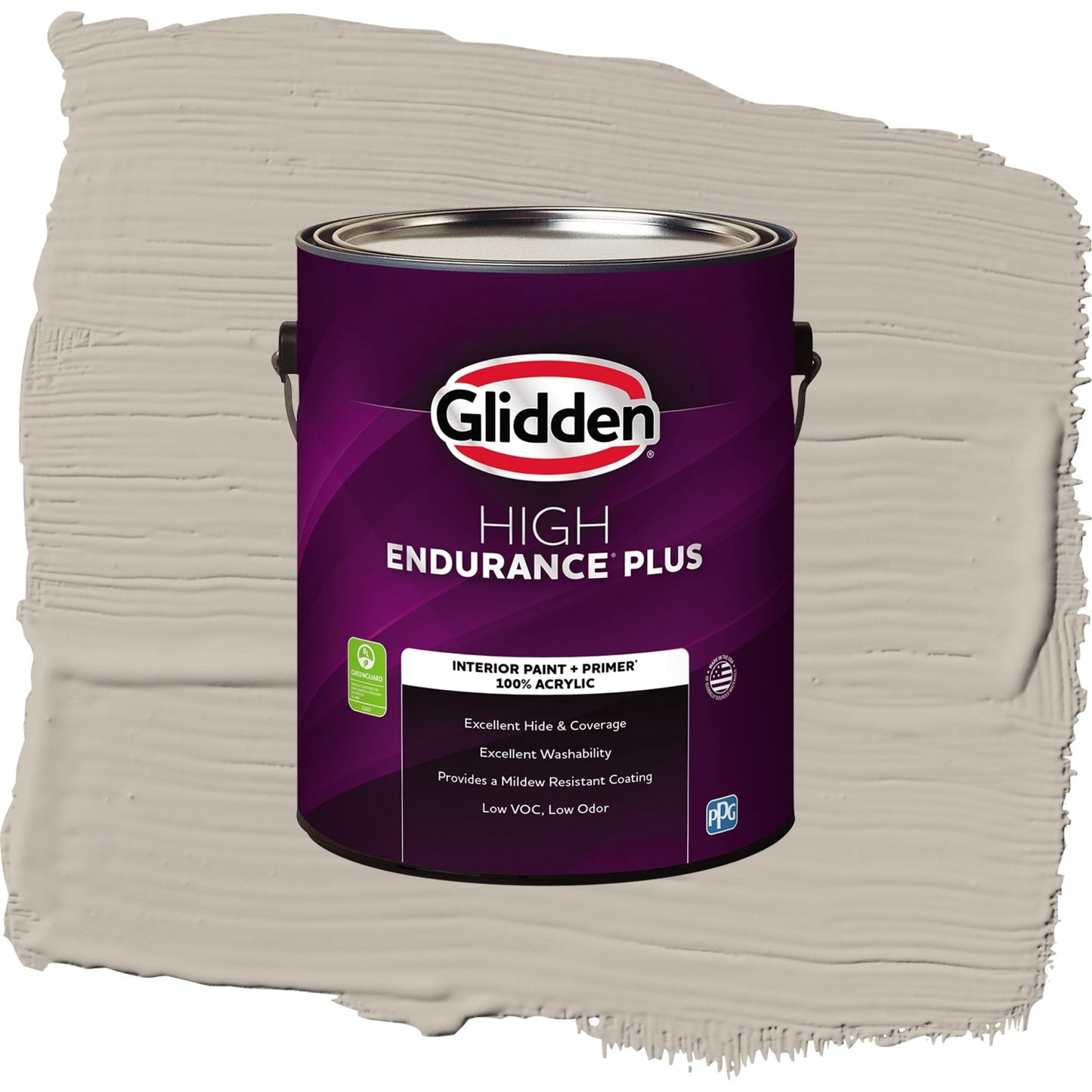 Glidden HEP Rocky Road Interior Paint + Primer Flat , 1 Gallon
