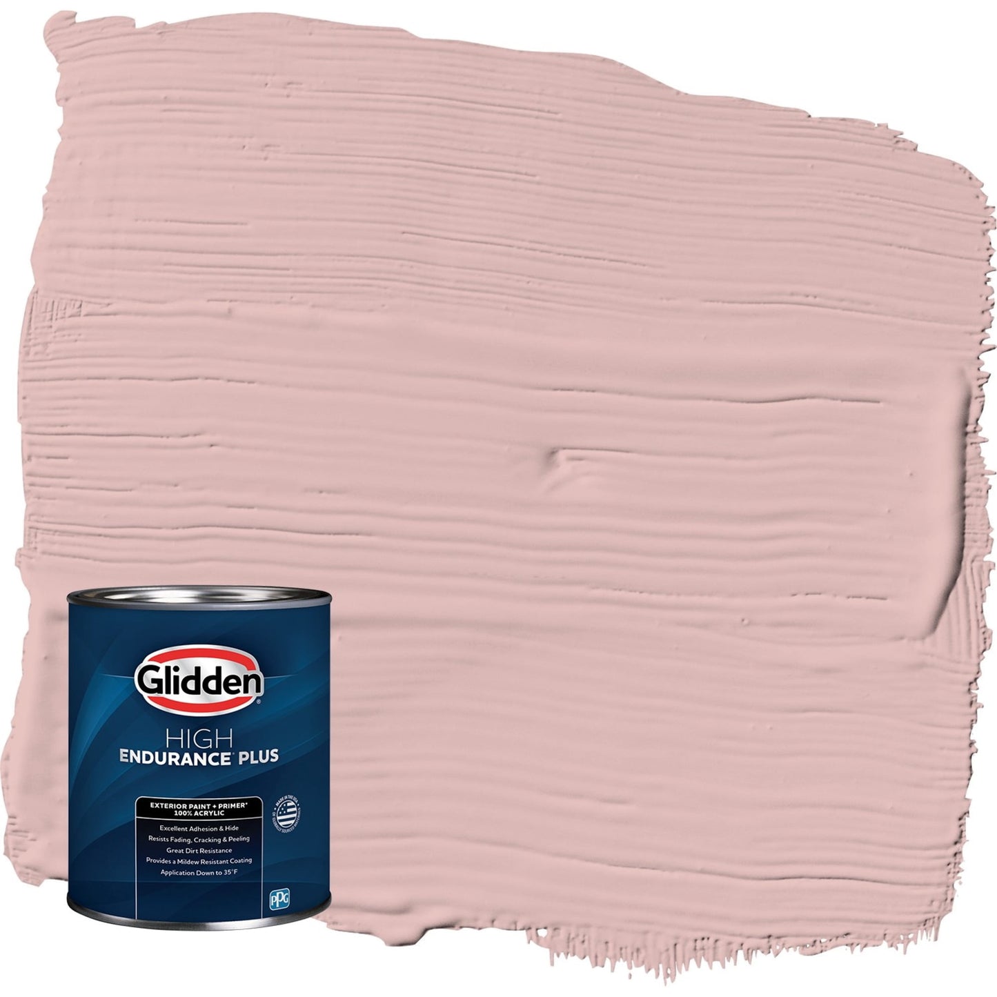 Glidden HEP Rose Hip / Pink Satin Exterior Paint with Primer, 1 Quart