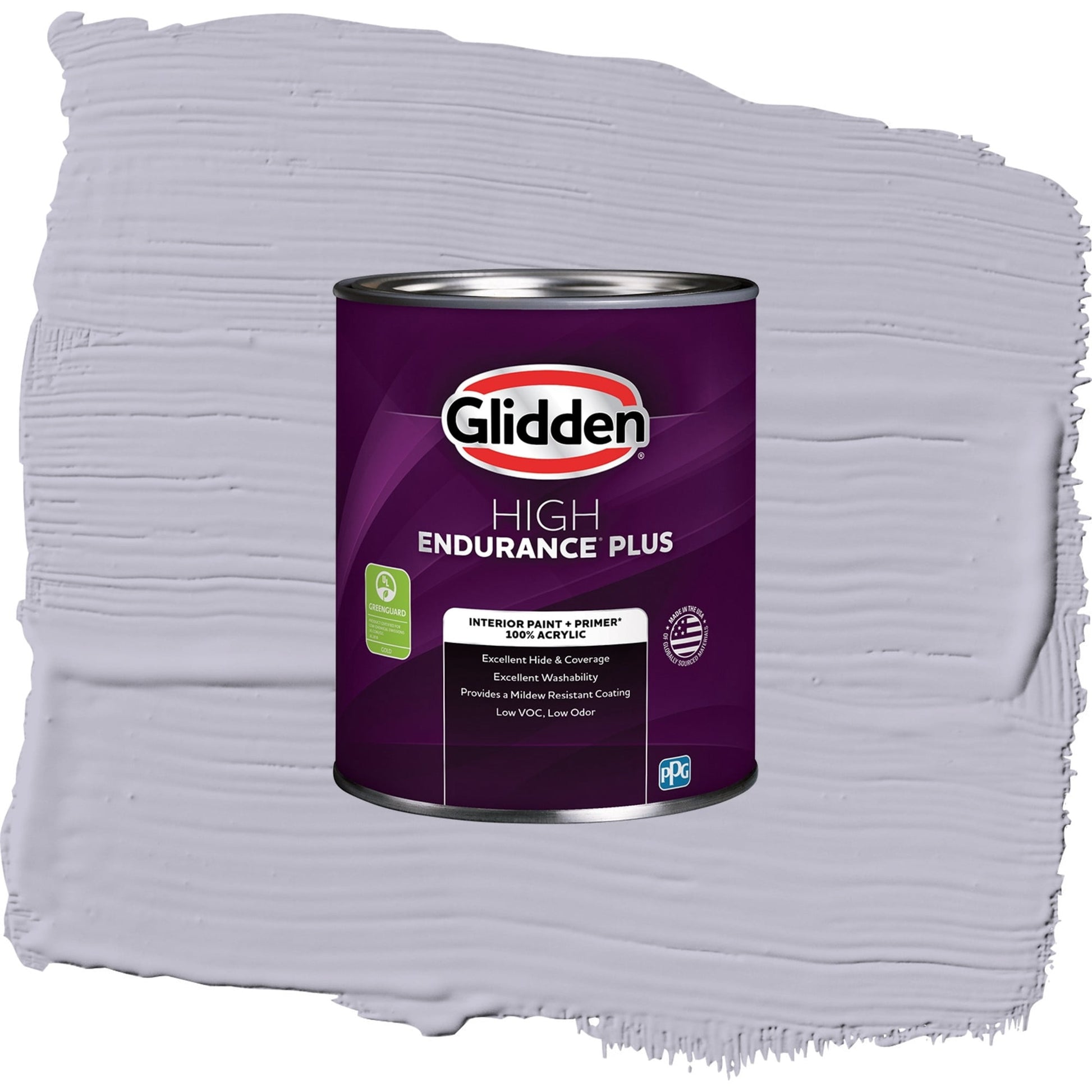 Glidden HEP Silverberry / Purple, Eggshell Interior Paint with Primer, 1 Quart