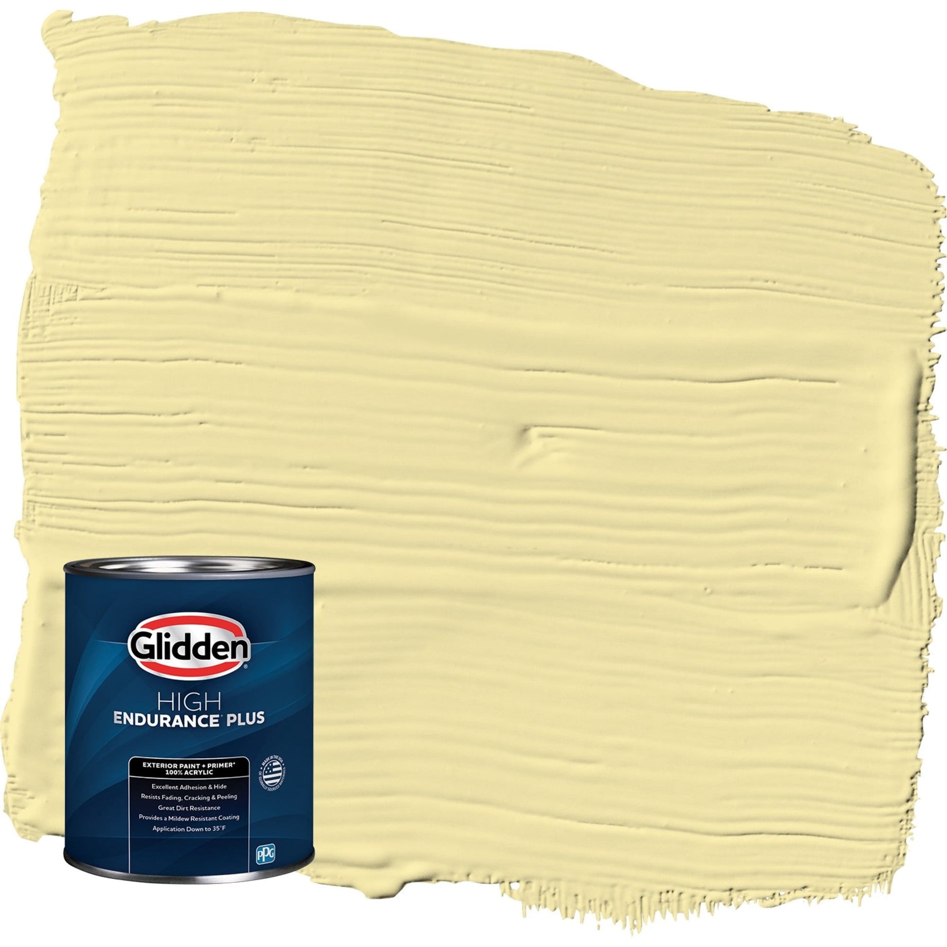 Glidden HEP Turning Oakleaf / Yellow Satin Exterior Paint with Primer, 1 Quart