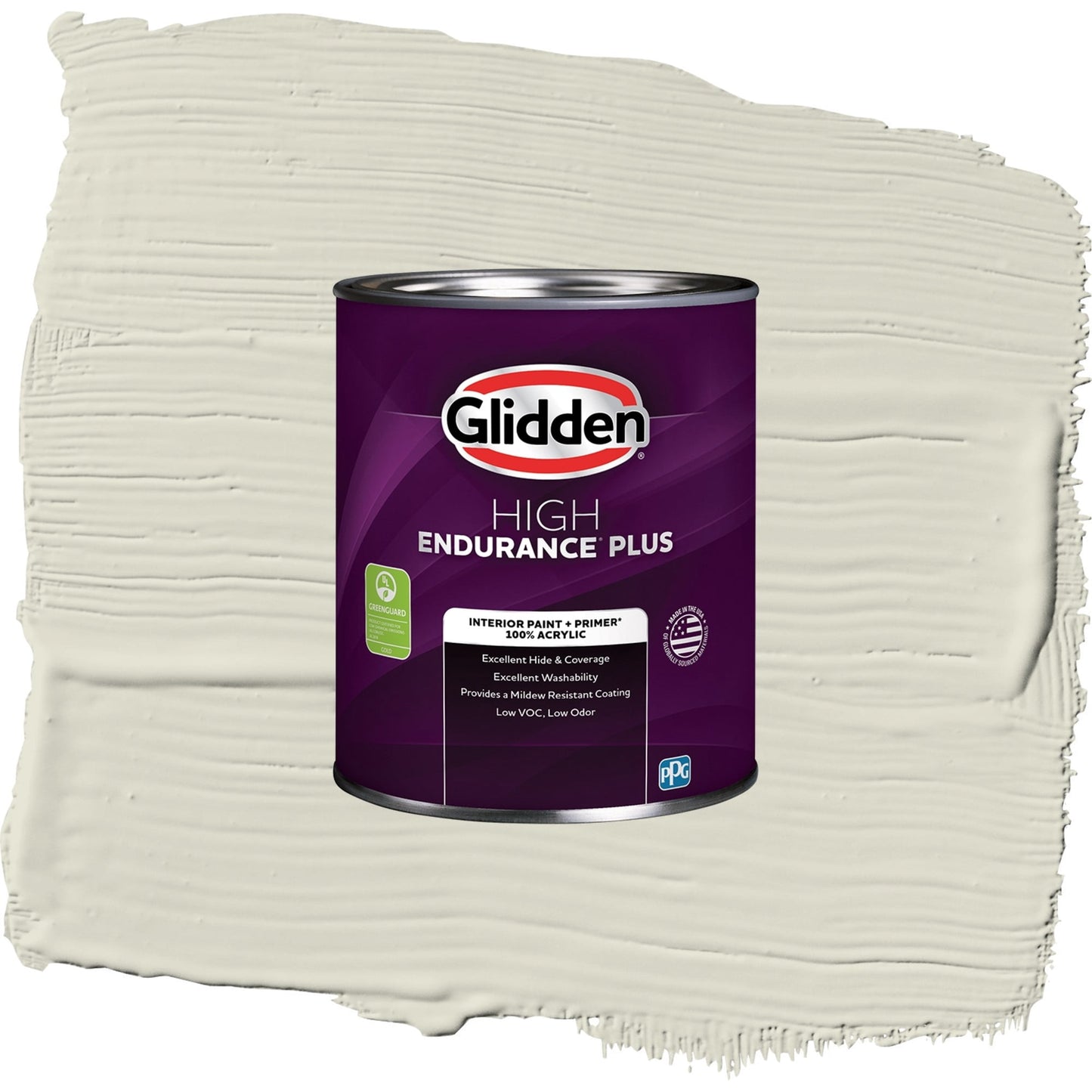 Glidden HEP Veil Of Dusk / Gray, Eggshell Interior Paint with Primer, 1 Quart