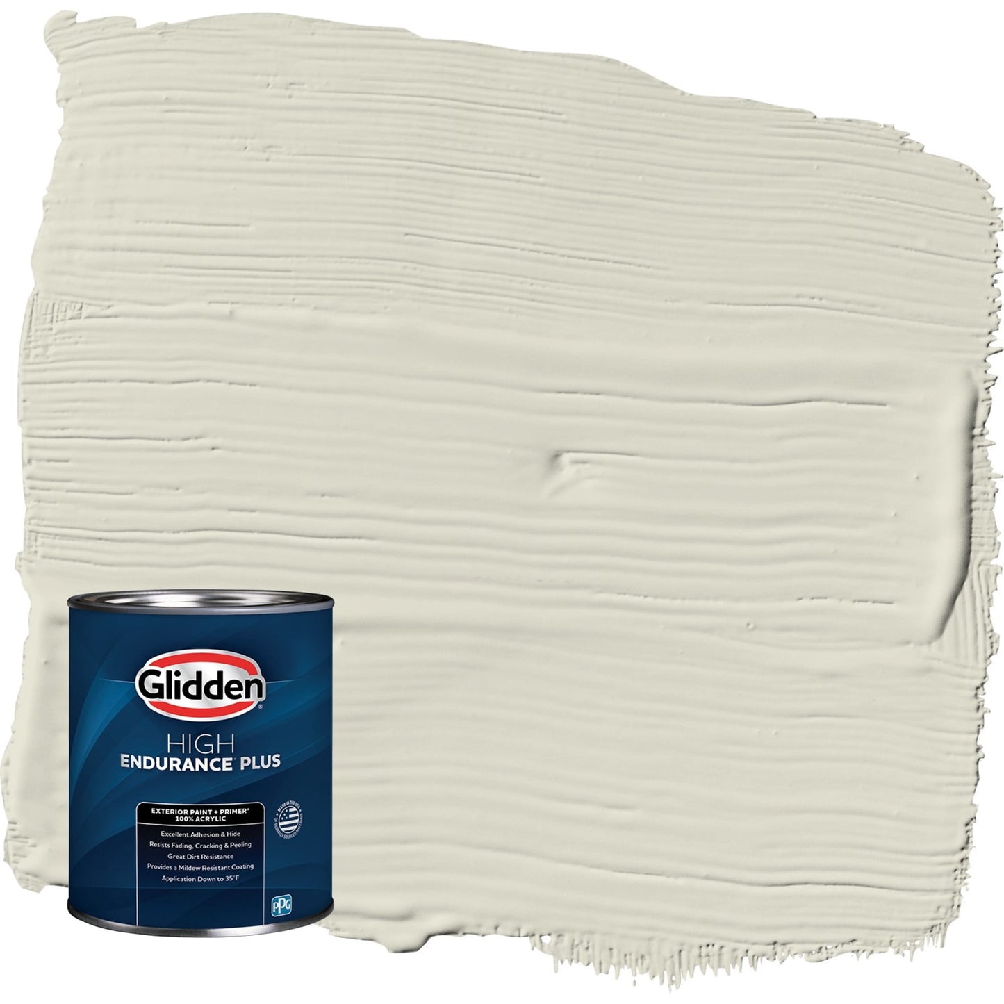 Glidden HEP Veil Of Dusk / Gray Satin Exterior Paint with Primer, 1 Quart