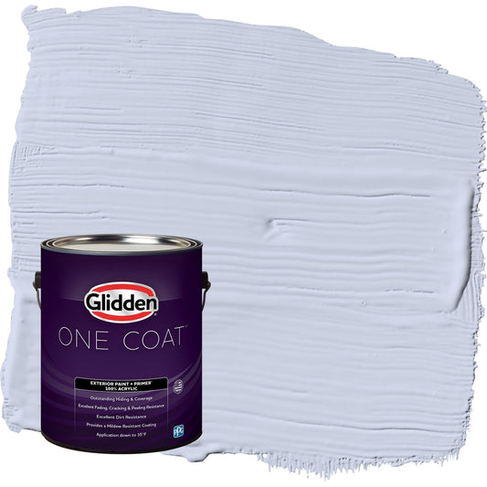 Glidden One Coat Sweet Emily / Purple Semi-Gloss Exterior Paint with Primer, 1 Gallon