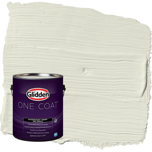 Glidden One Coat Wild Wheat / Green Semi-Gloss Exterior Paint with Primer, 1 Gallon