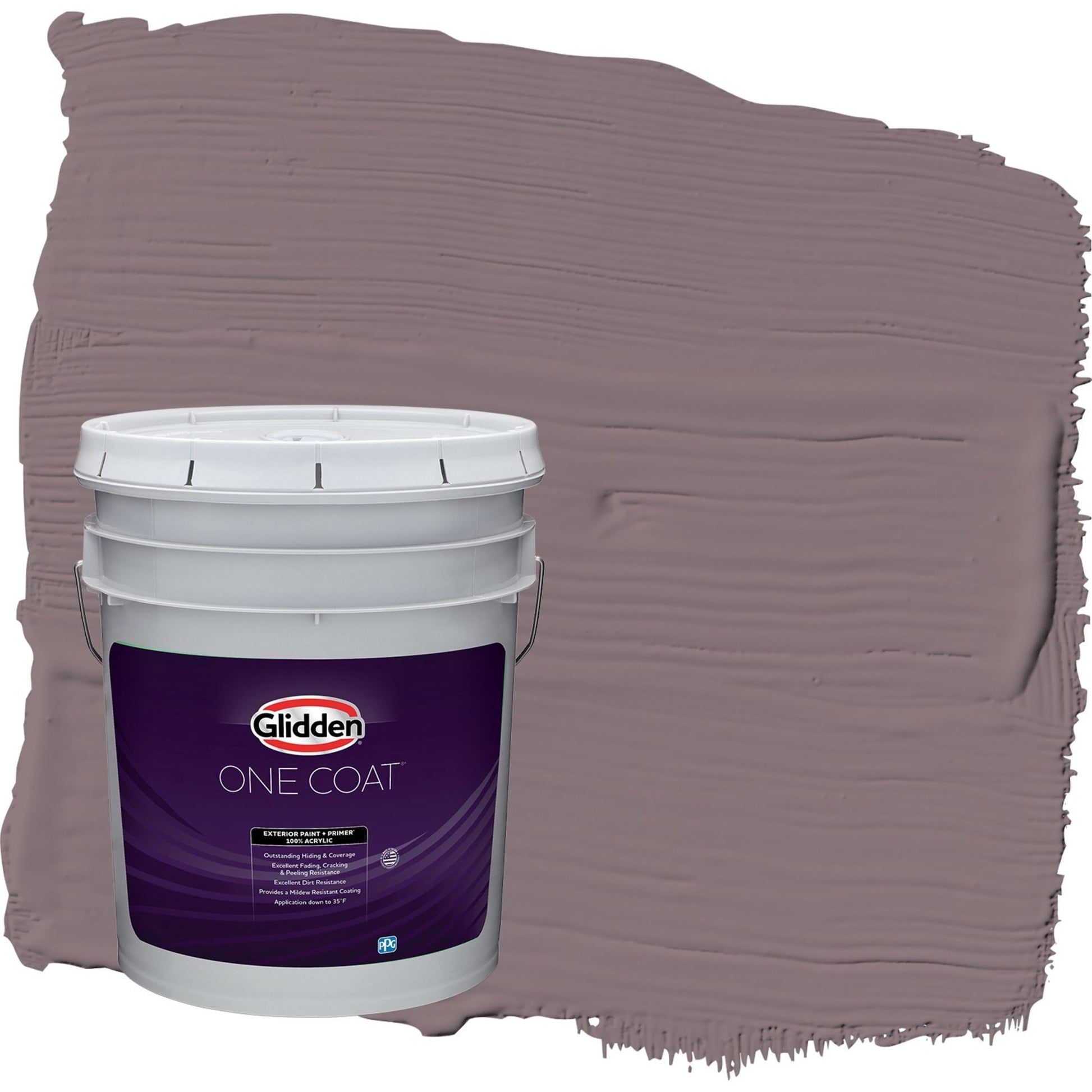 Glidden One Coat Choo Choo / Purple Semi-Gloss Exterior Paint with Primer, 5 Gallon